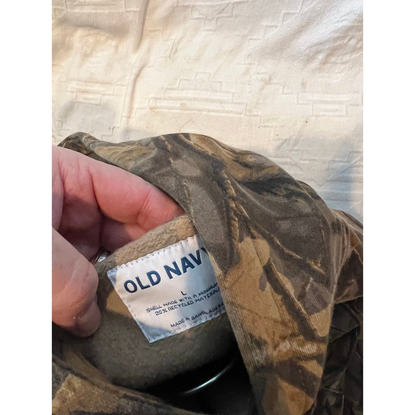 Old Navy Sweat à capuche camouflage marron homme Taille L