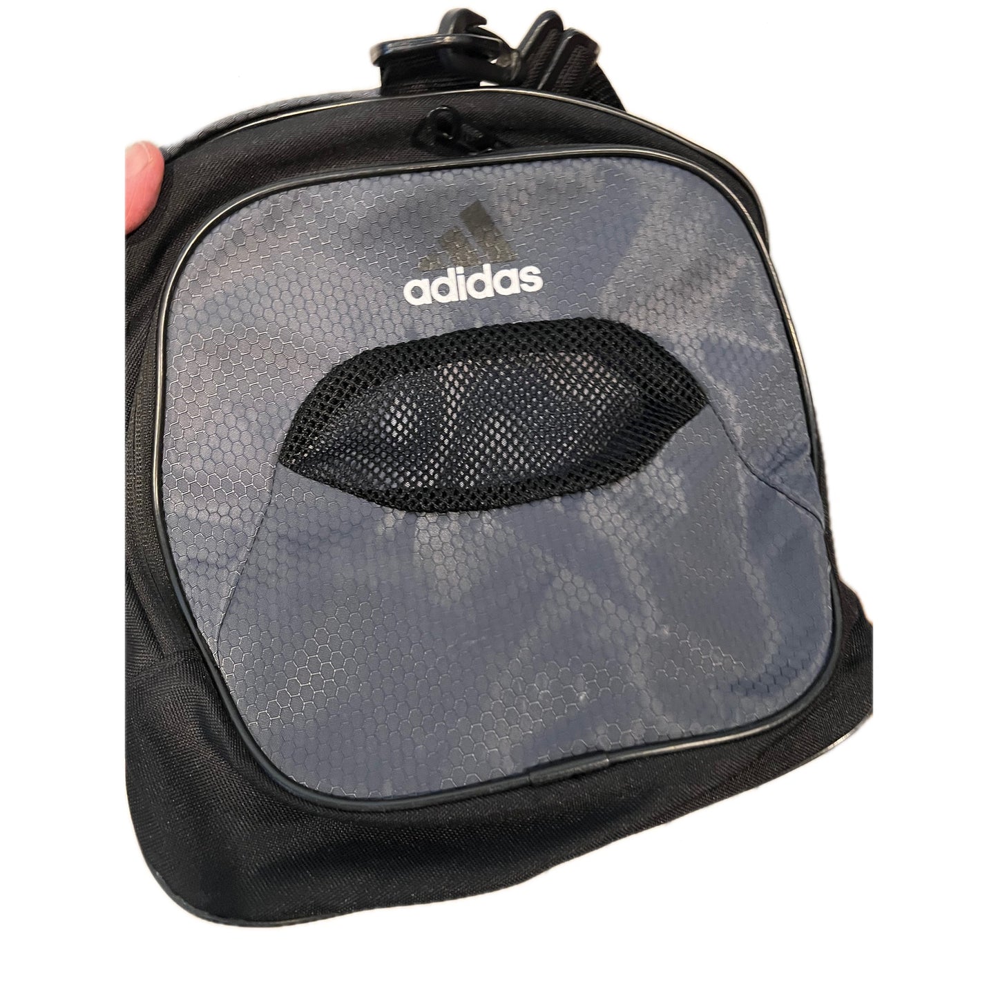 Adidas Defender Medium 22"x12"x10" Gray Black Gym Bag