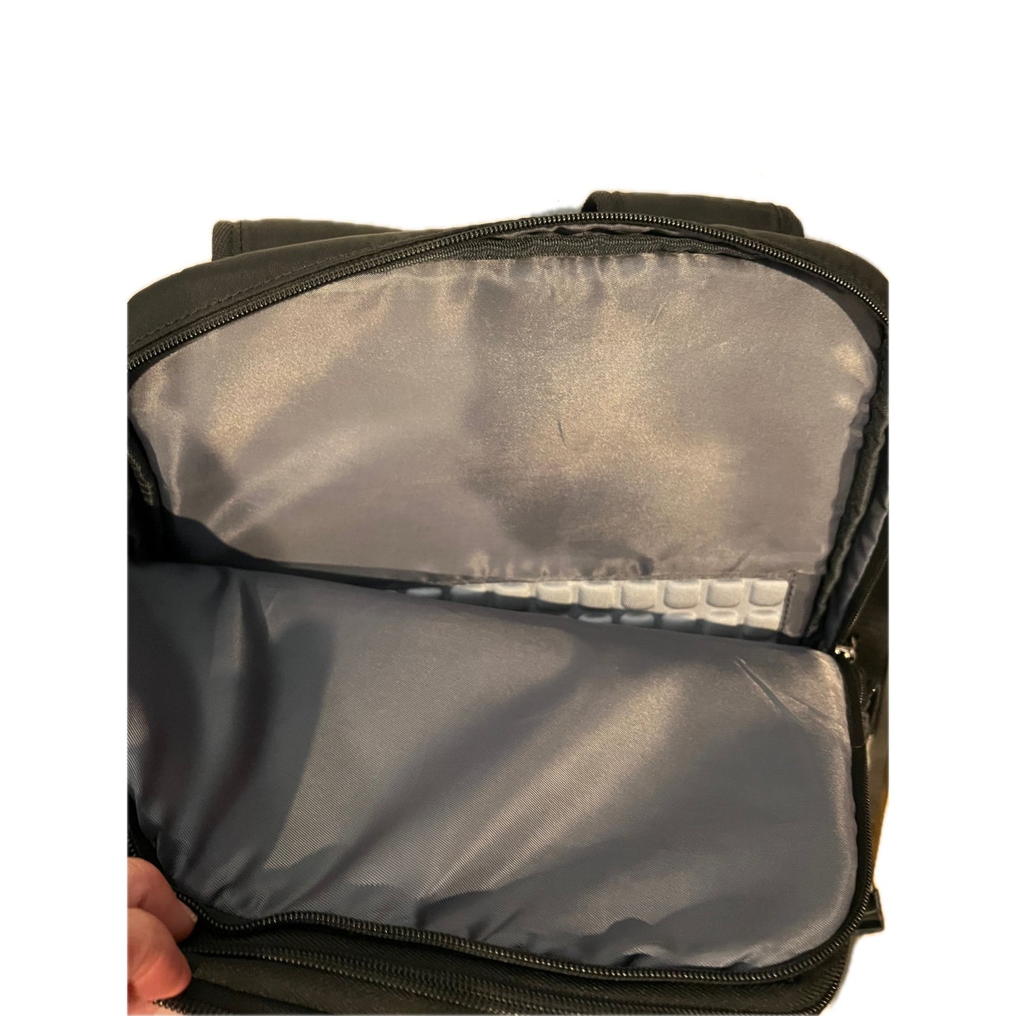 Target Charging Clamshell Gray Padded Charging Backpack