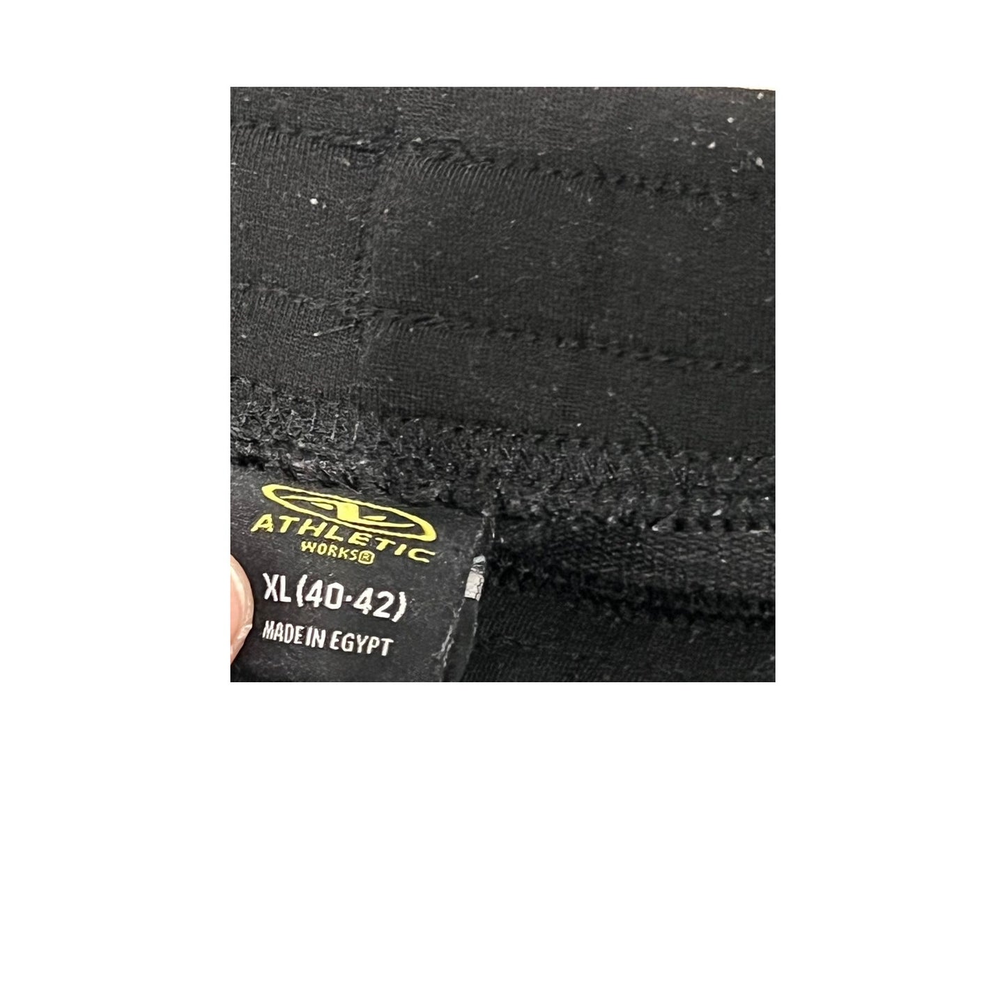 Pantalon de survêtement Athletic Works noir à bande blanche XL (40-42)