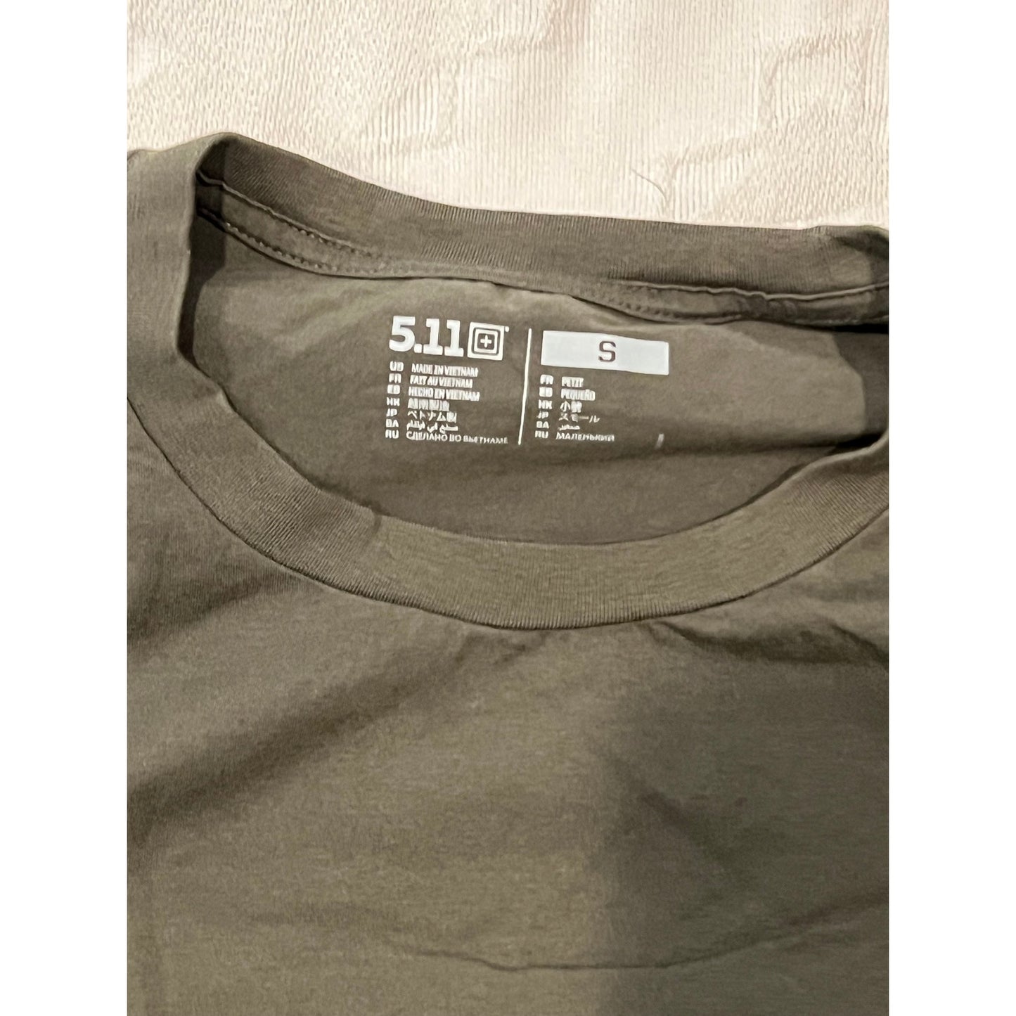 5.11 Khaki Green Pocket T-Shirt Mens S