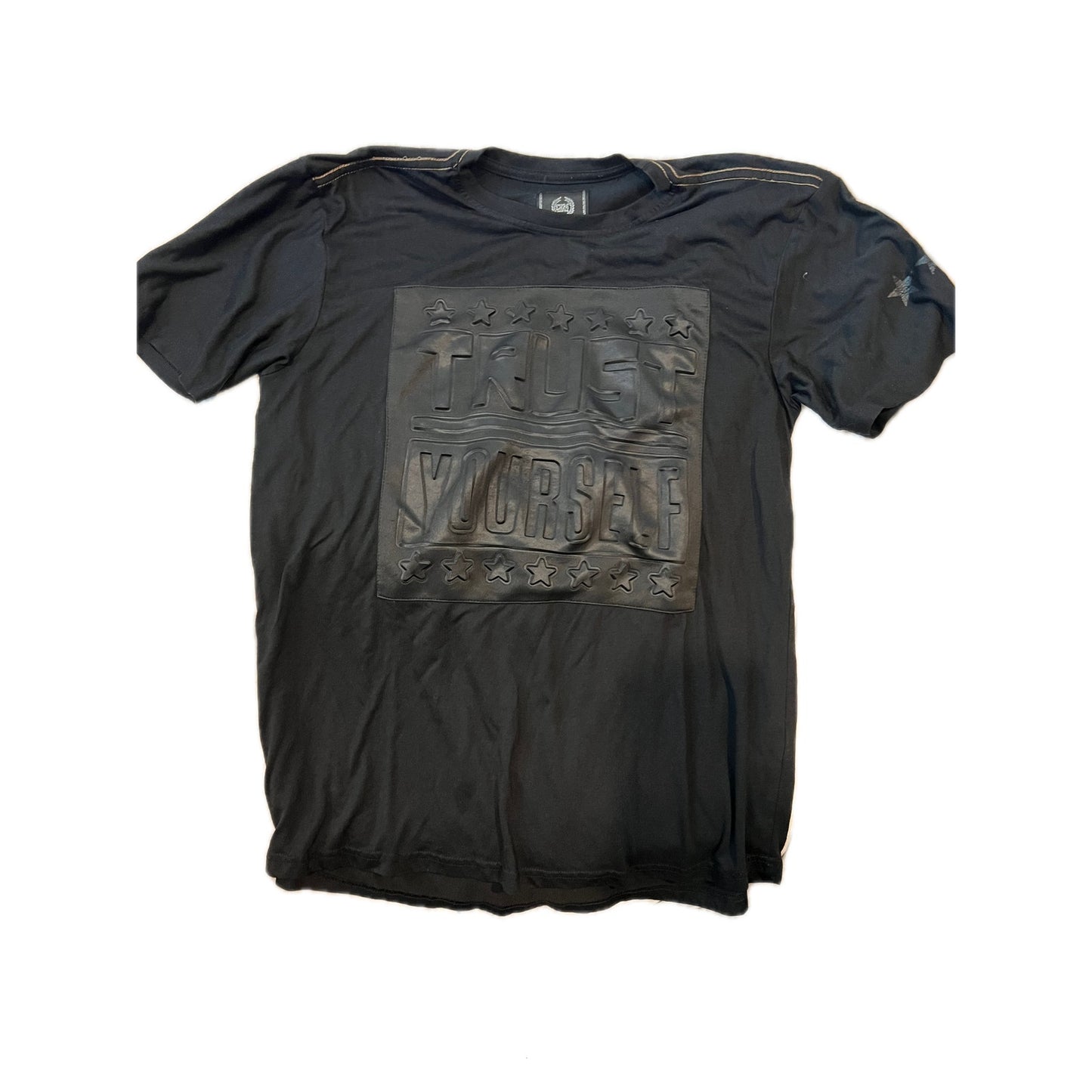 Trust Yourself CR-24 Embossed Black T-Shirt Mens L