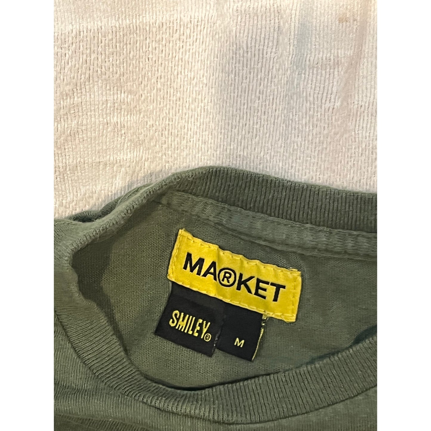 @Market Smiley Olive Green T-Shirt Mens M
