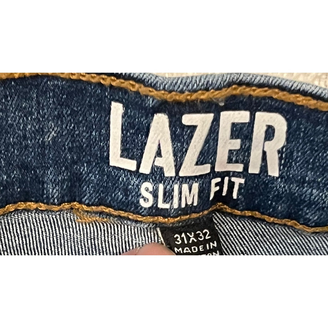 Lazer Slim Fit Blue Jeans Mens 31x32