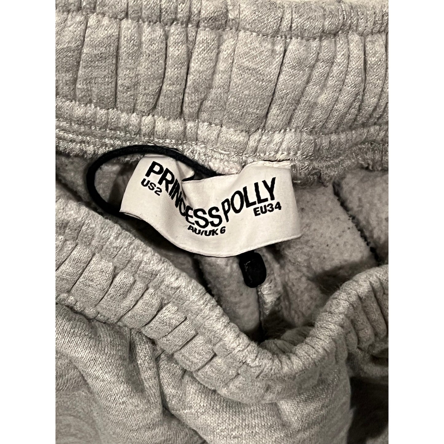 Princess Polly Gray Wideleg Sweatpants Talla 2 de Mujer