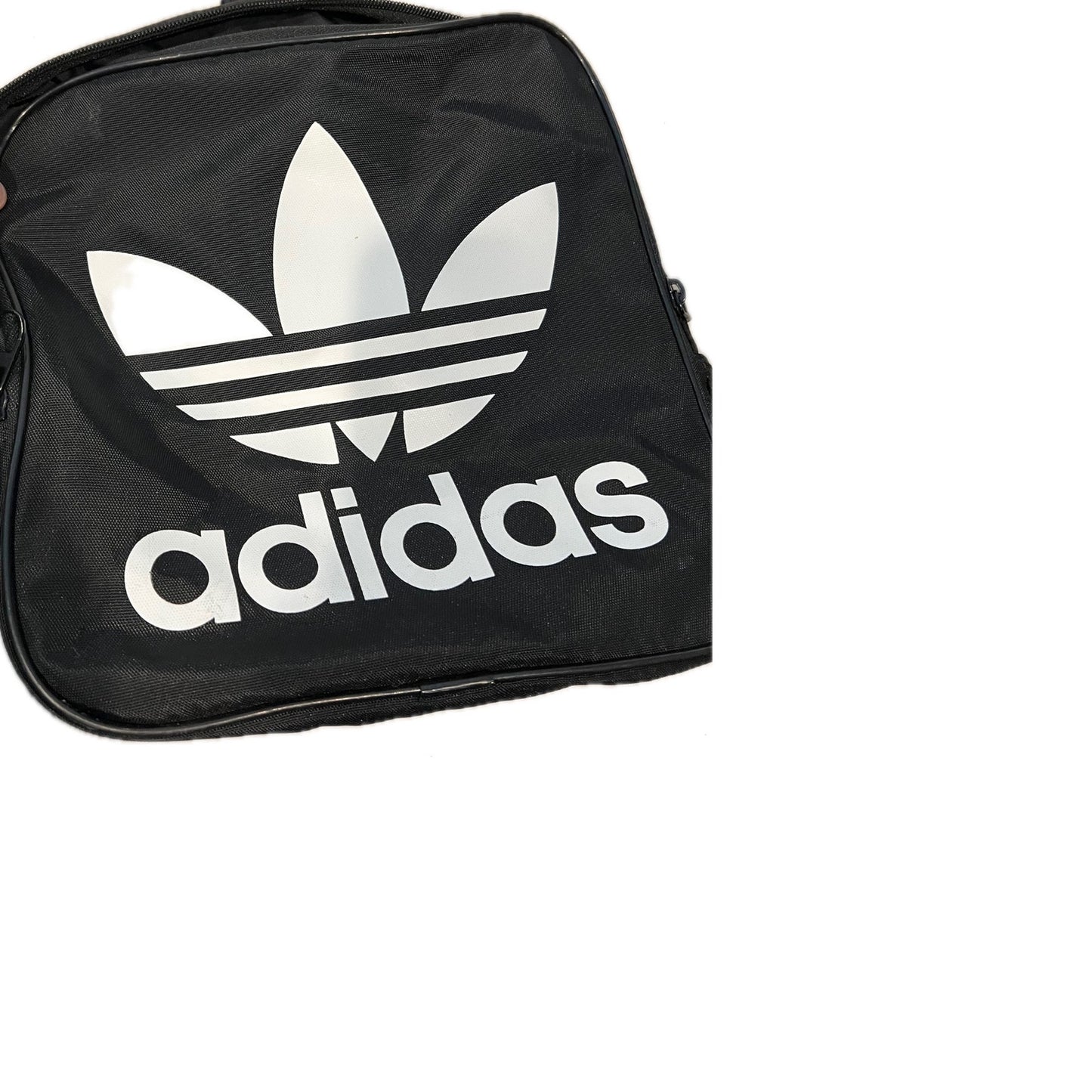 Adidas Defender Small Black White Duffel Gym Bag 18x10x10