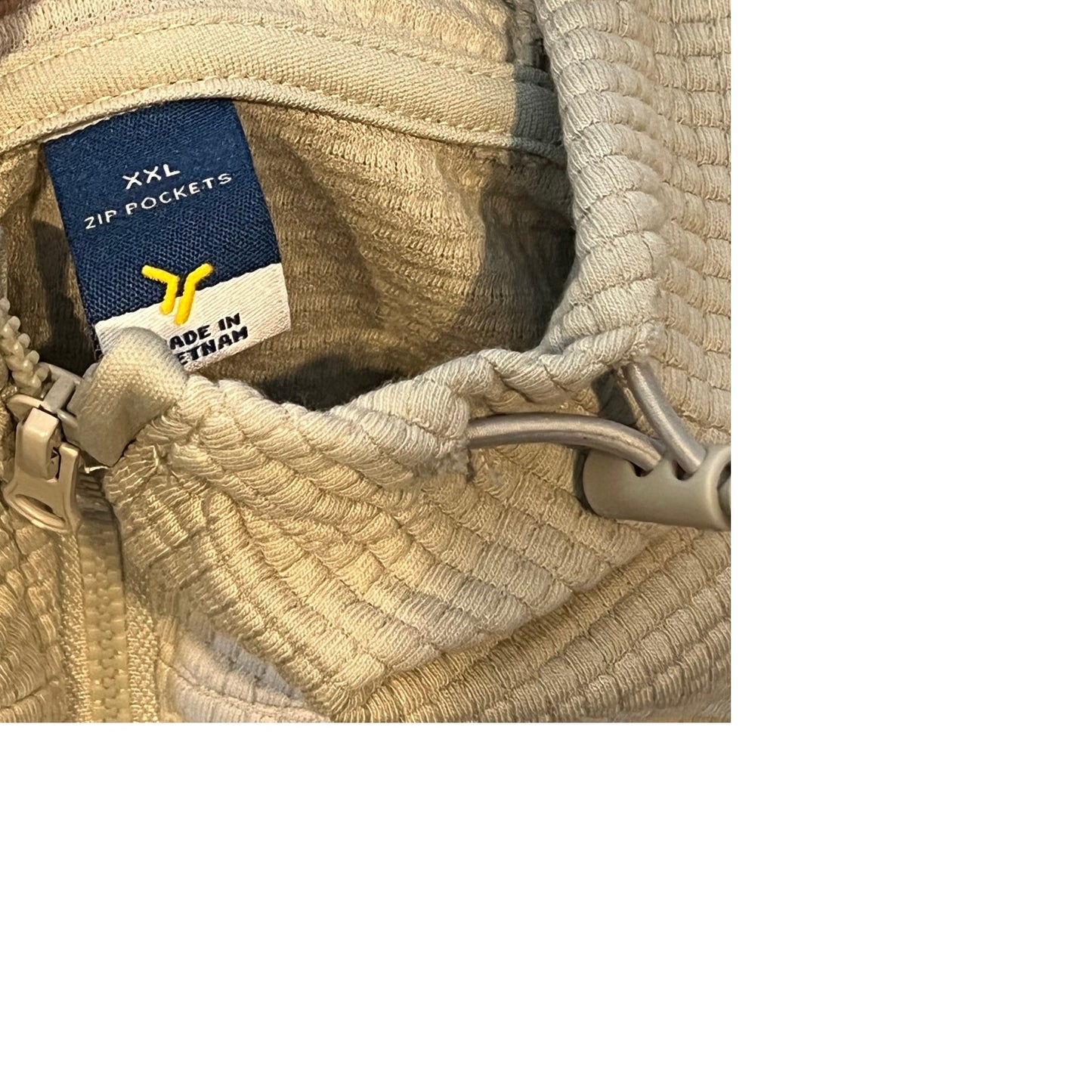 Sweat à capuche beige Old Navy avec poches zippées pour homme XXL