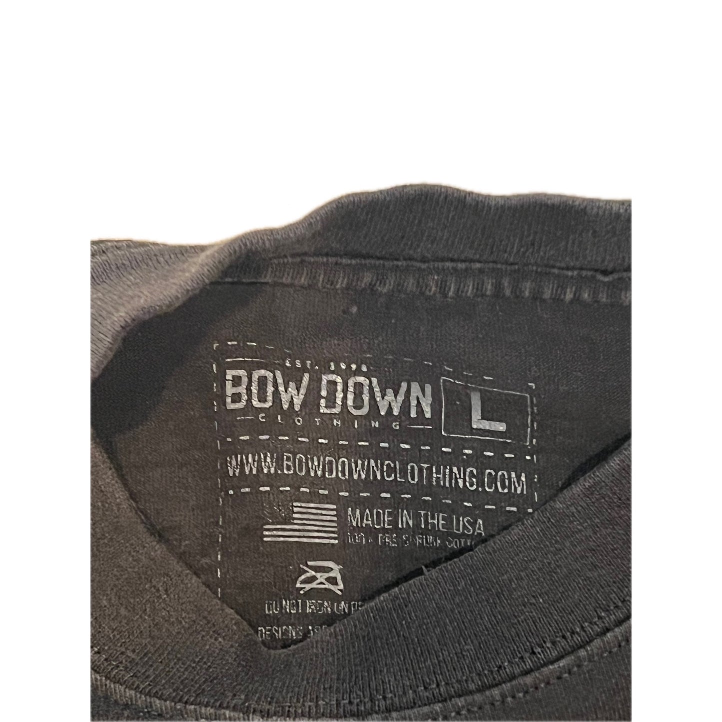 Bow Down Clothing Inland Empire Cali Black T-Shirt Mens L