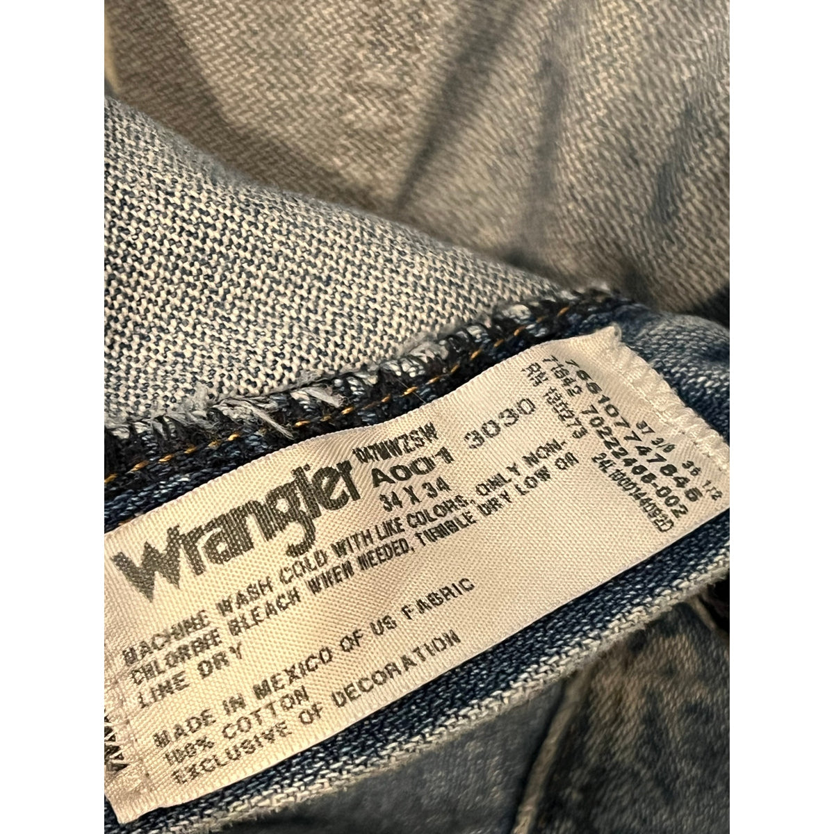 Wrangler 47MWZSW Regular Fit Blue Jeans Mens 34x34