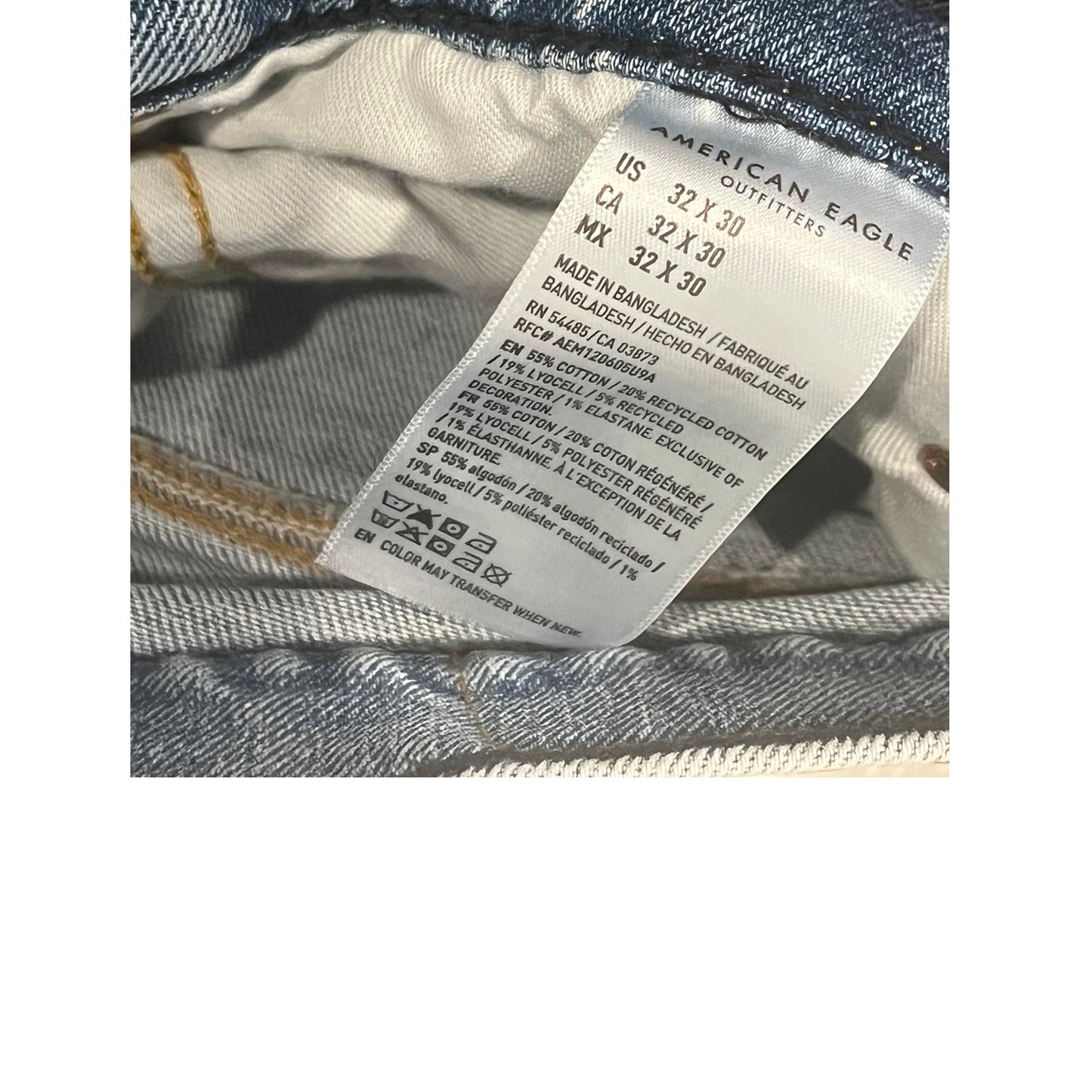 Jean coupe droite ajustée American Eagle homme 32x30