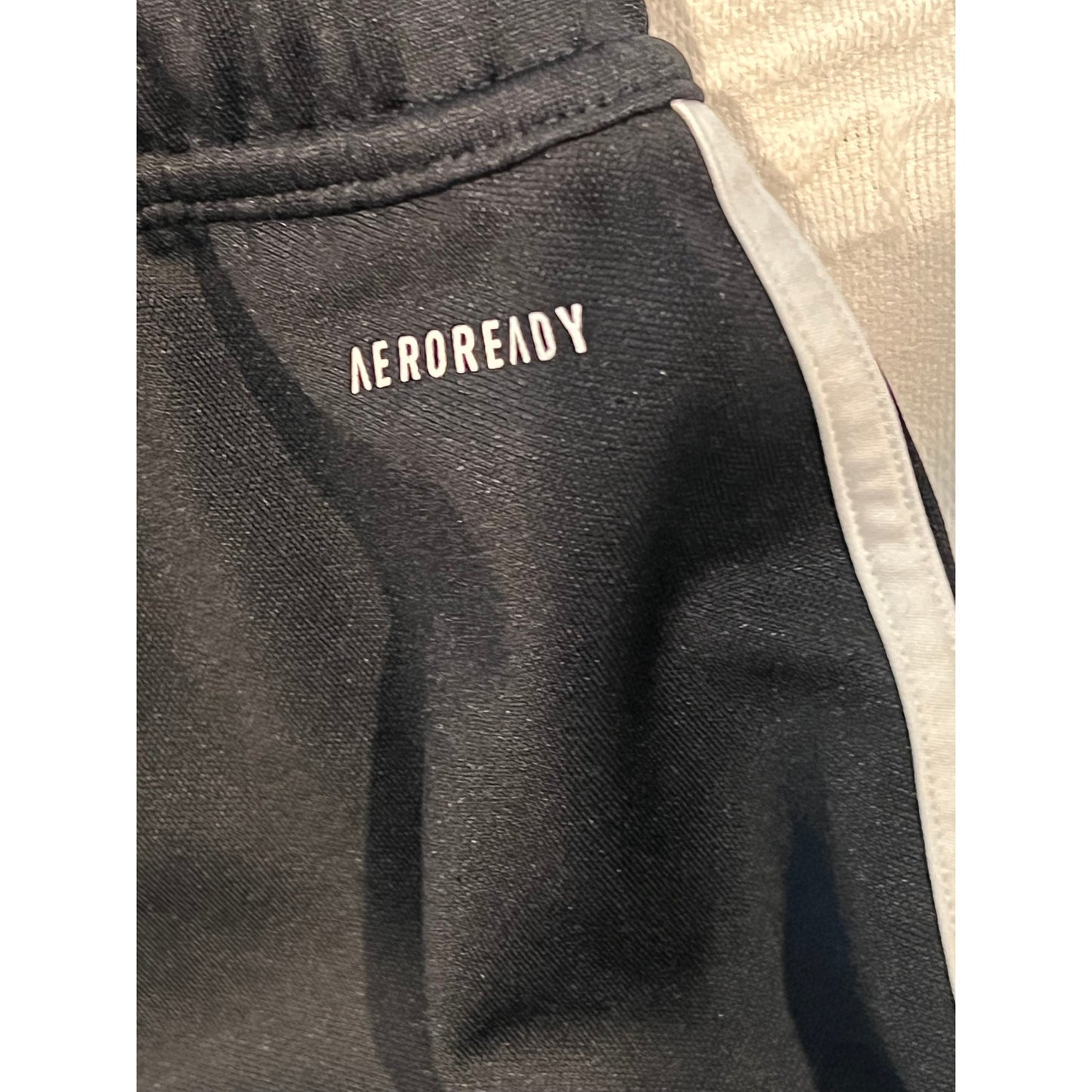 Adidas Black White Zippered Ankle Joggers Mens Med