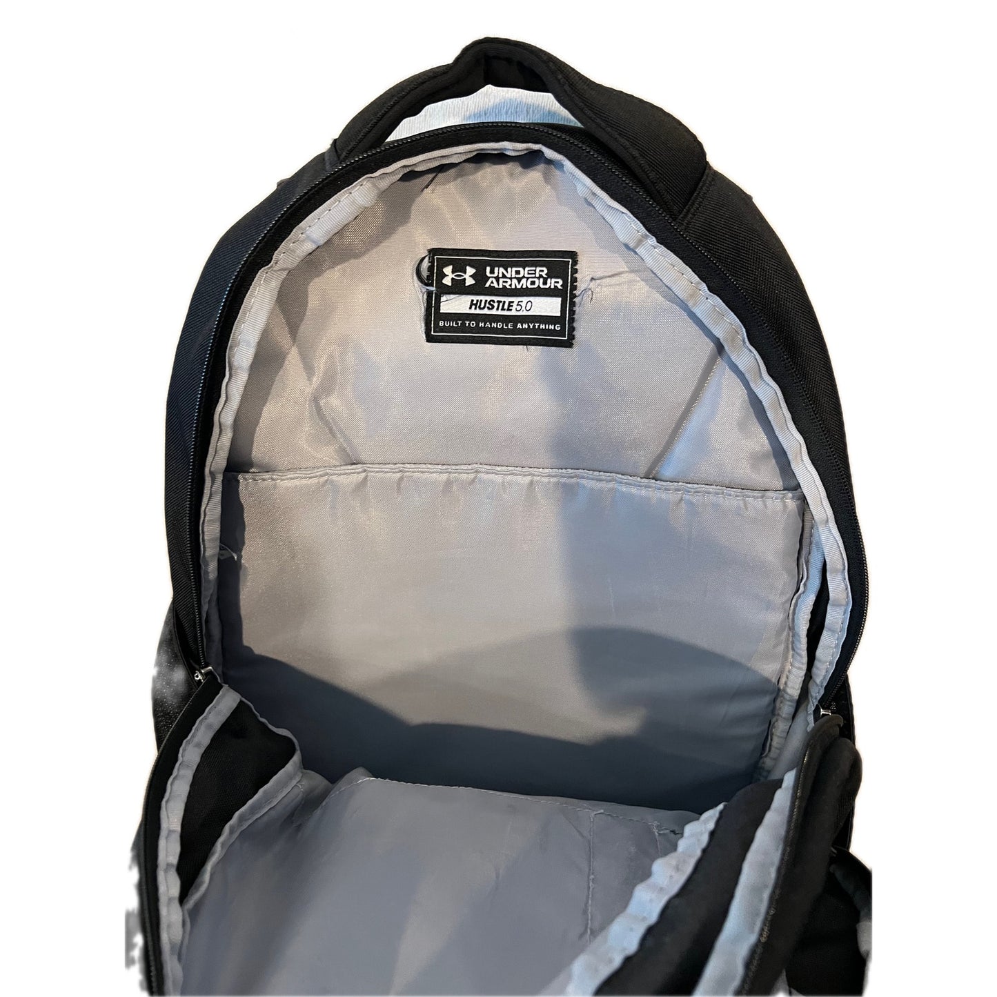 Under Armour Black Silver Hustle 5.0 Backpack