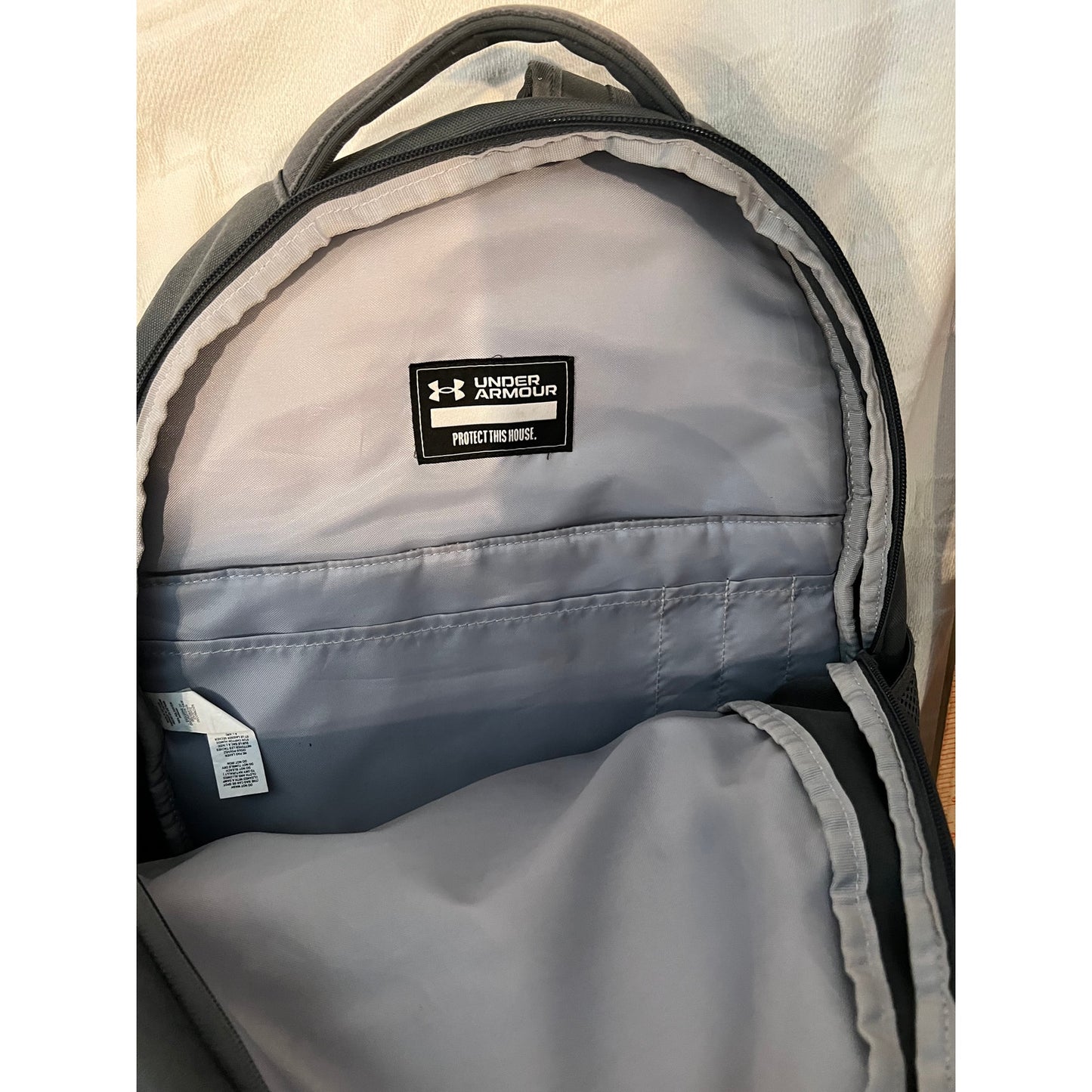 Under Armour Gray Black Hustle 5.0 Backpack