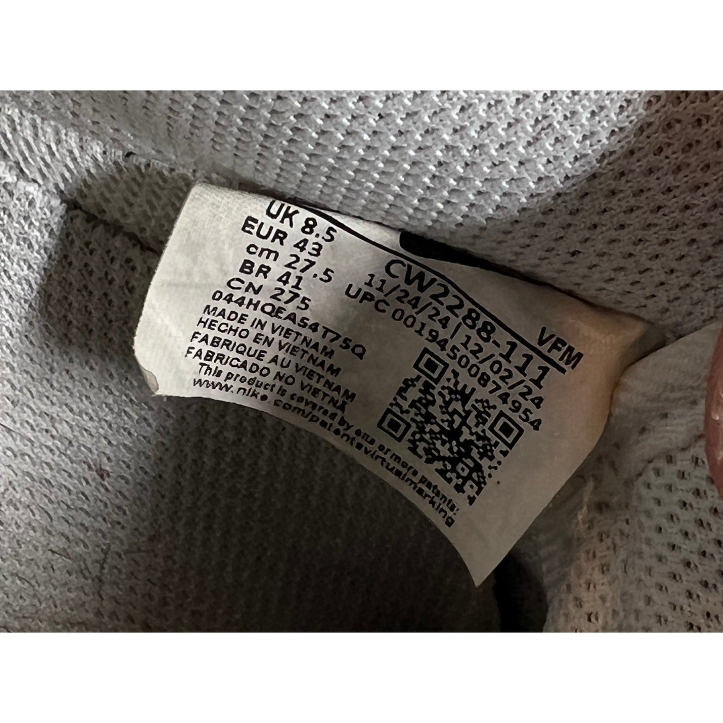 Nike White Air Force 1 Modelo CW2288-111 Hombre 9.5