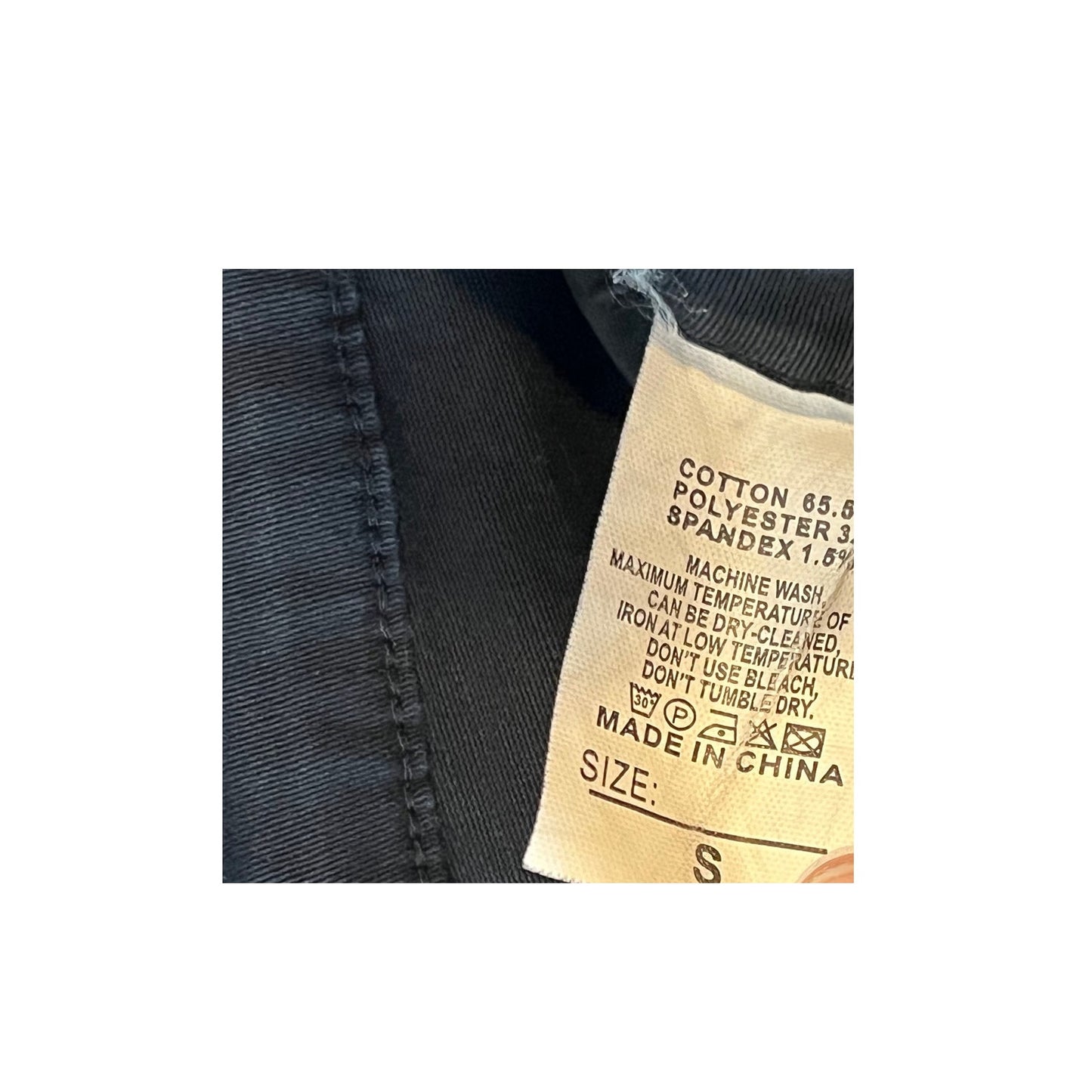 Distressed Denim Black Cargo Streetwear Pants Mens S