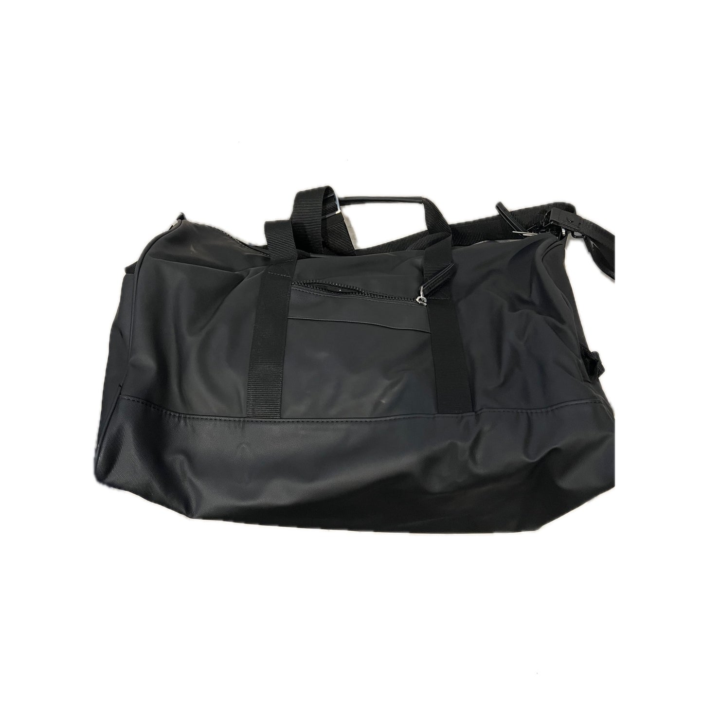Polyester Faux Leather Black Duffel Bag 18"x10"x10"
