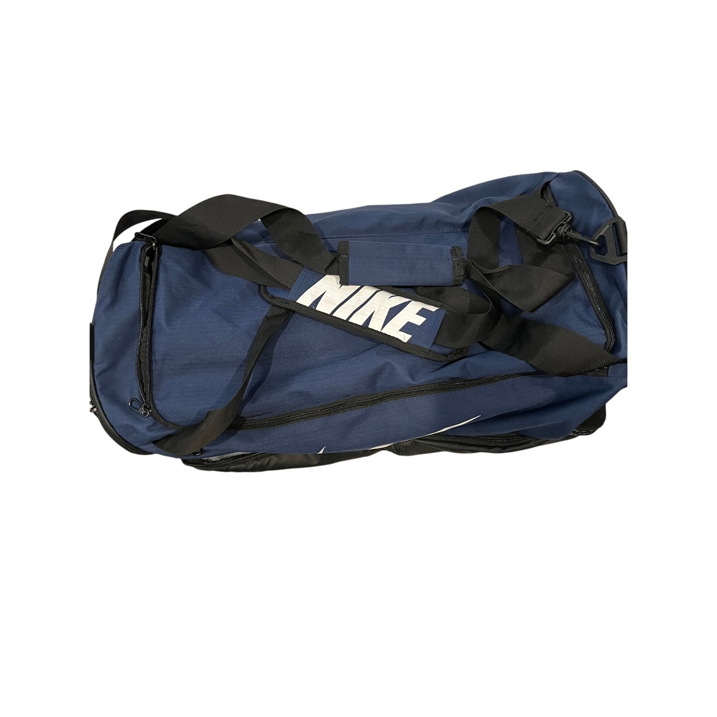 Nike Brasilia Blue Black 9.5 Medium 60L Duffel Gym Bag