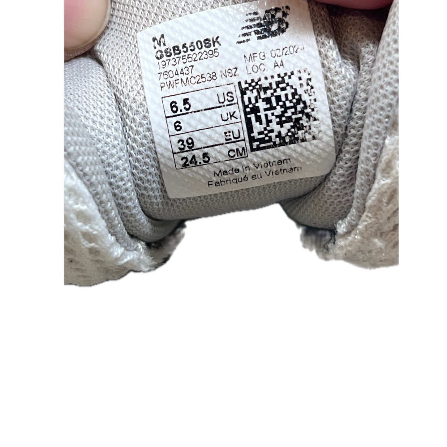 New Balance 550 White Pink Sea Salt (GS) Mens 6.5 Womans 8