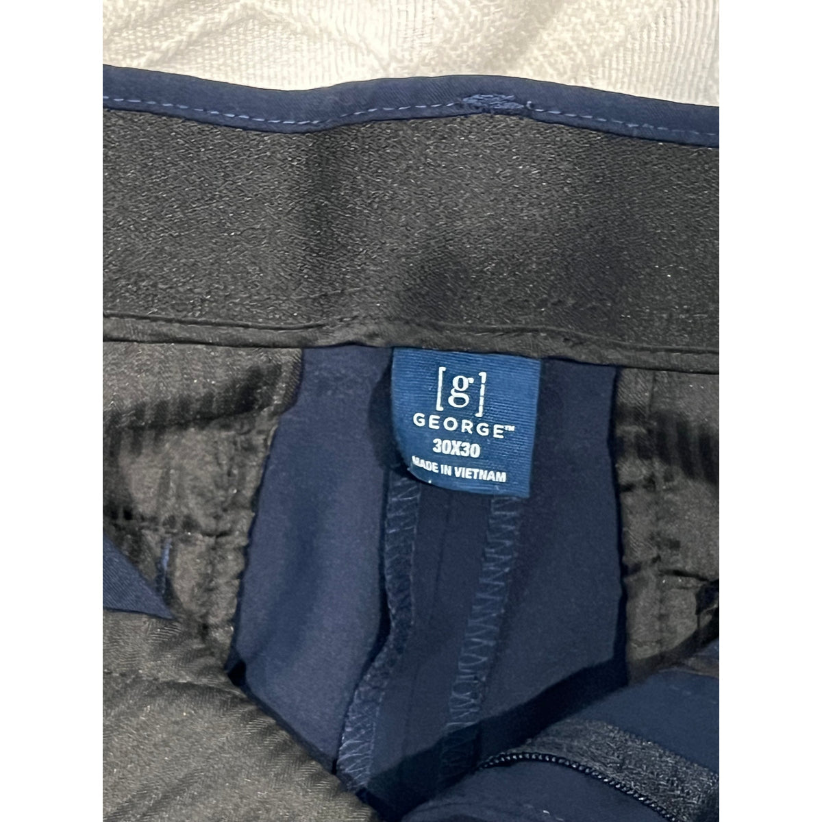 George Navy Blue Casual Dress Pants Mens 30x30