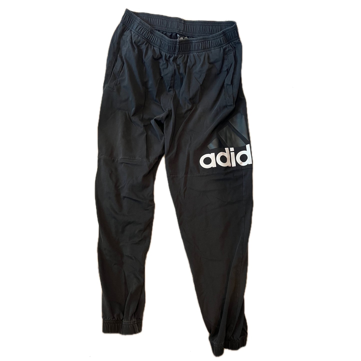 Adidas Black Ankle Cuffed Sweat Pants Joggers Mens L