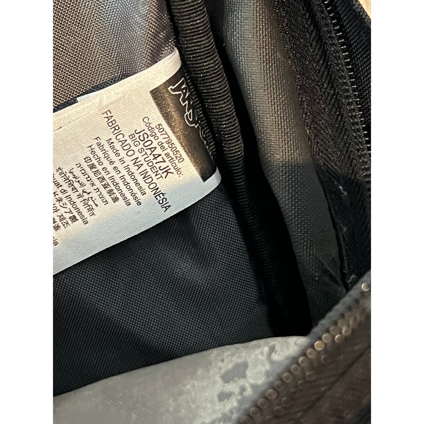 JanSport Big Student 3 Section Black Backpack
