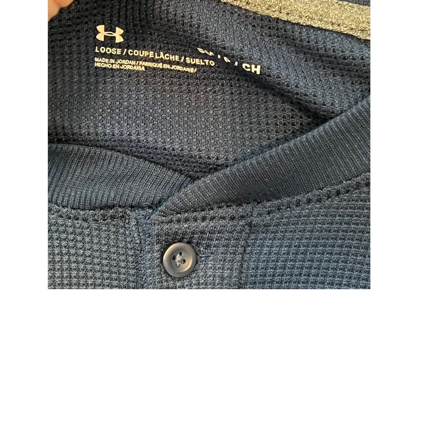 T-shirt à manches longues Under Armour Qtr Button coupe ample homme taille S