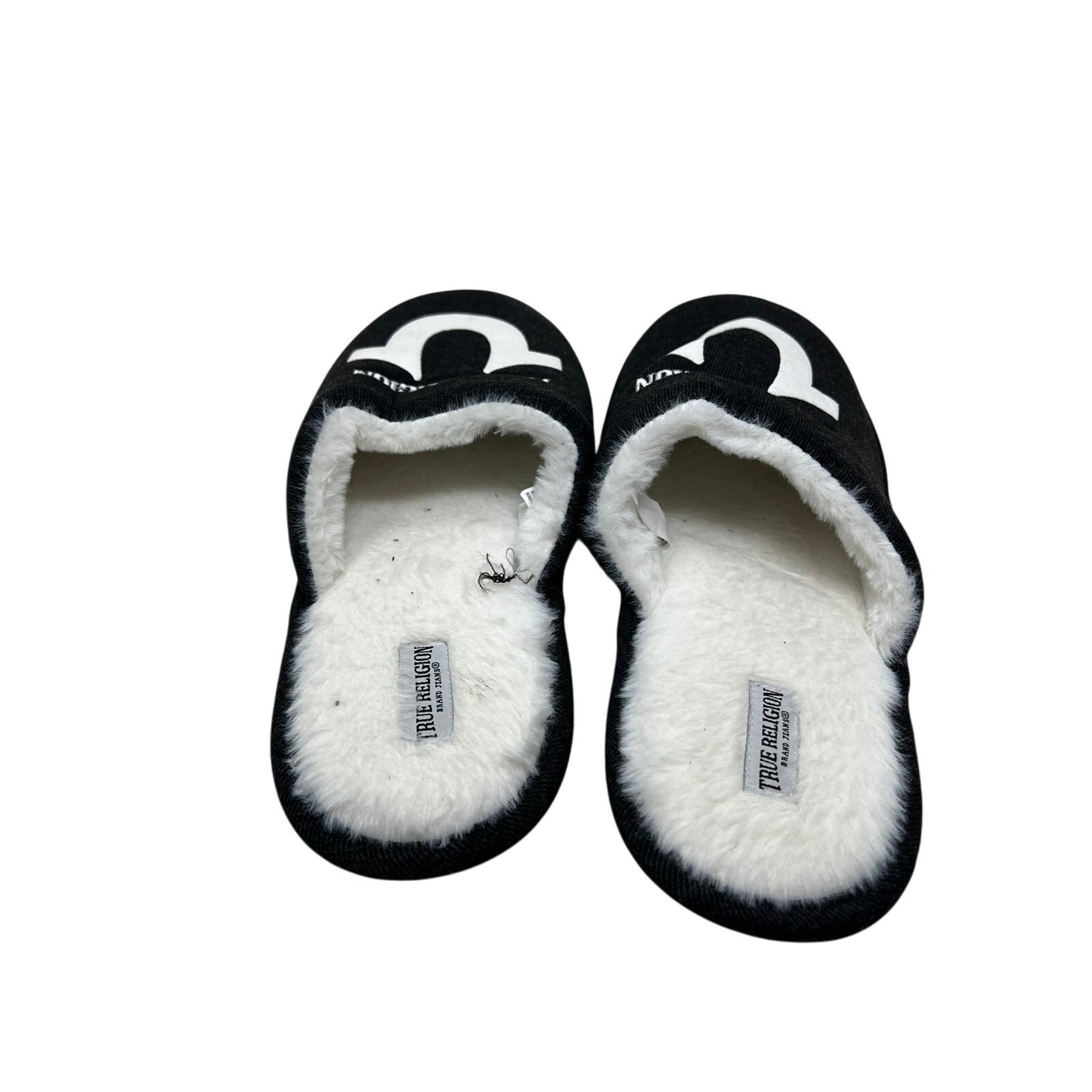 True Religion Slipper Sandals Fluffy Black Mens XL 13