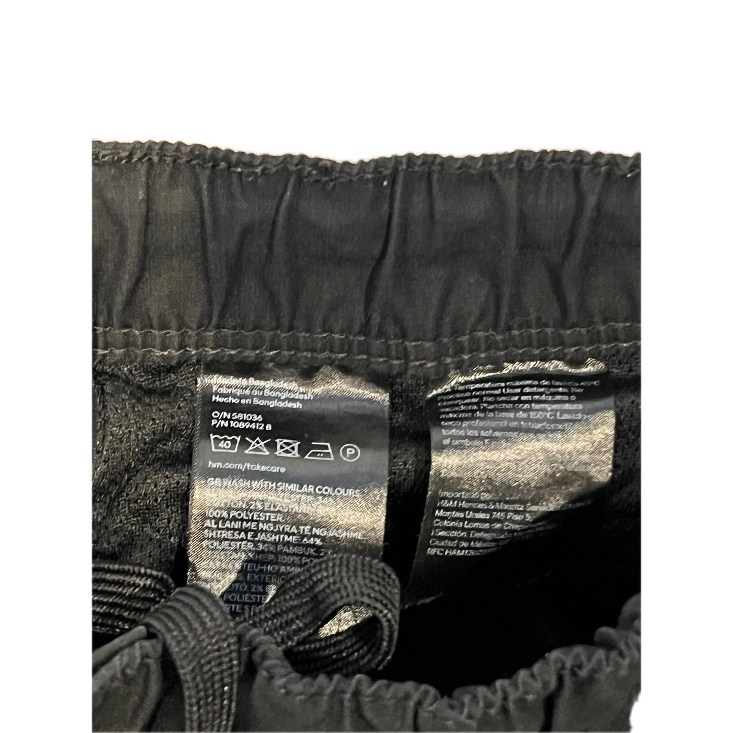 H&M Baggy Black Cargo Pants Mens L