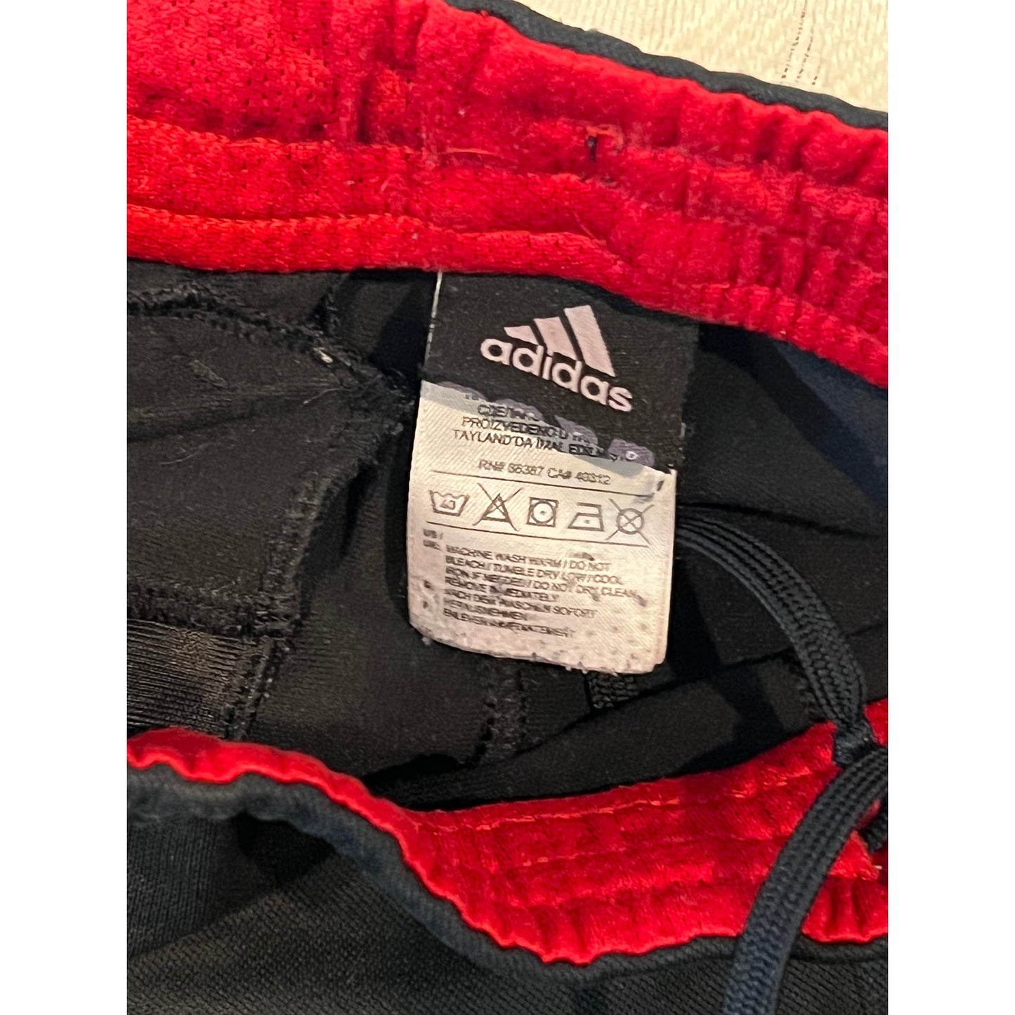 Adidas Black Red Track Pants Joggers Mens L