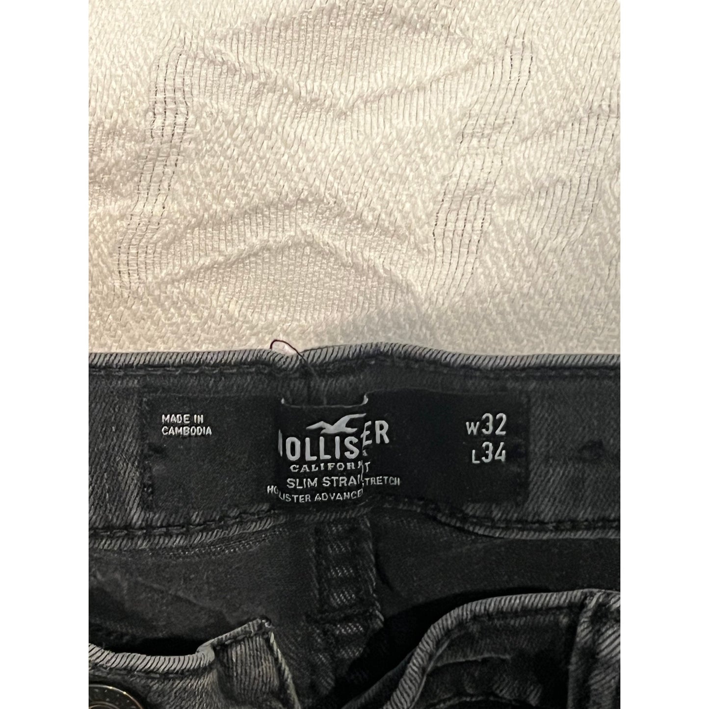 Hollister Slim Straight Black Jeans Mens 32x34