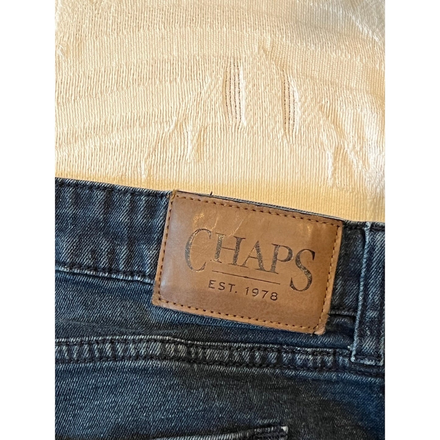 Chaps Regular Straight Blue Jeans Mens 38x29