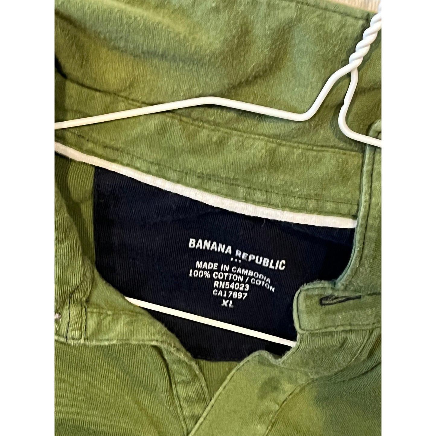 Banana Republic Green Polo Shirt Mens XL