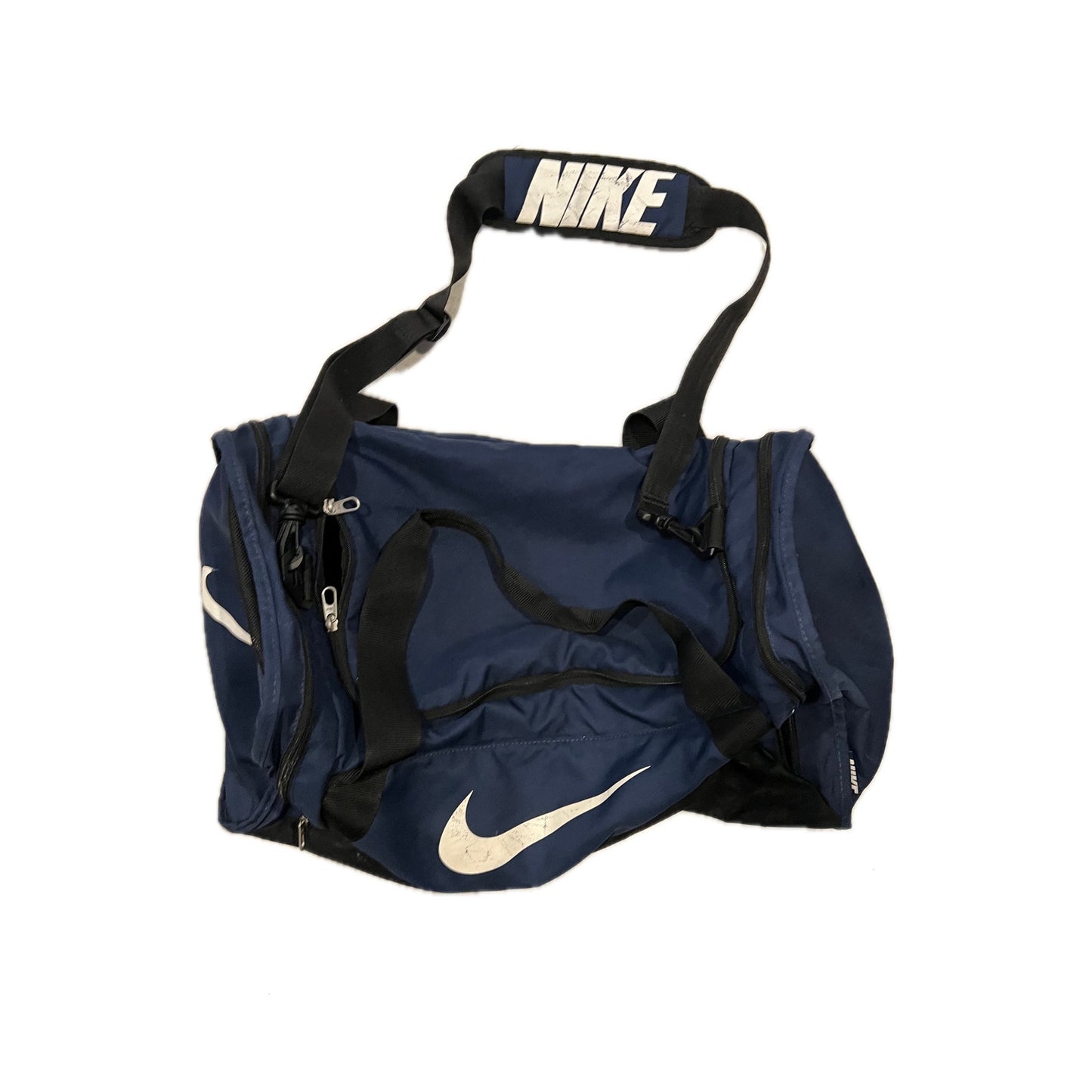 Nike Brasilia 9.5 Blue Black Medium 60L Duffel Gym Bag