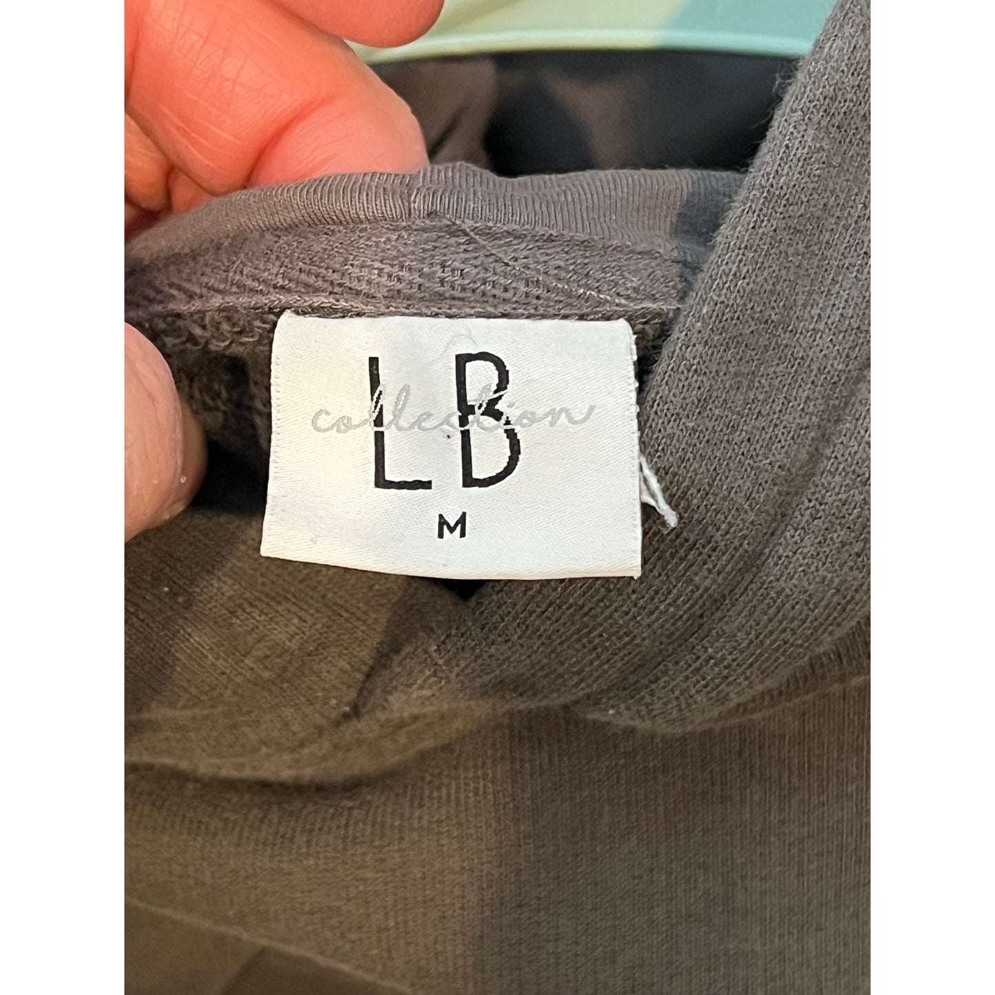LB Collection Hoodie à enfiler homme, vert kaki/gris, taille M