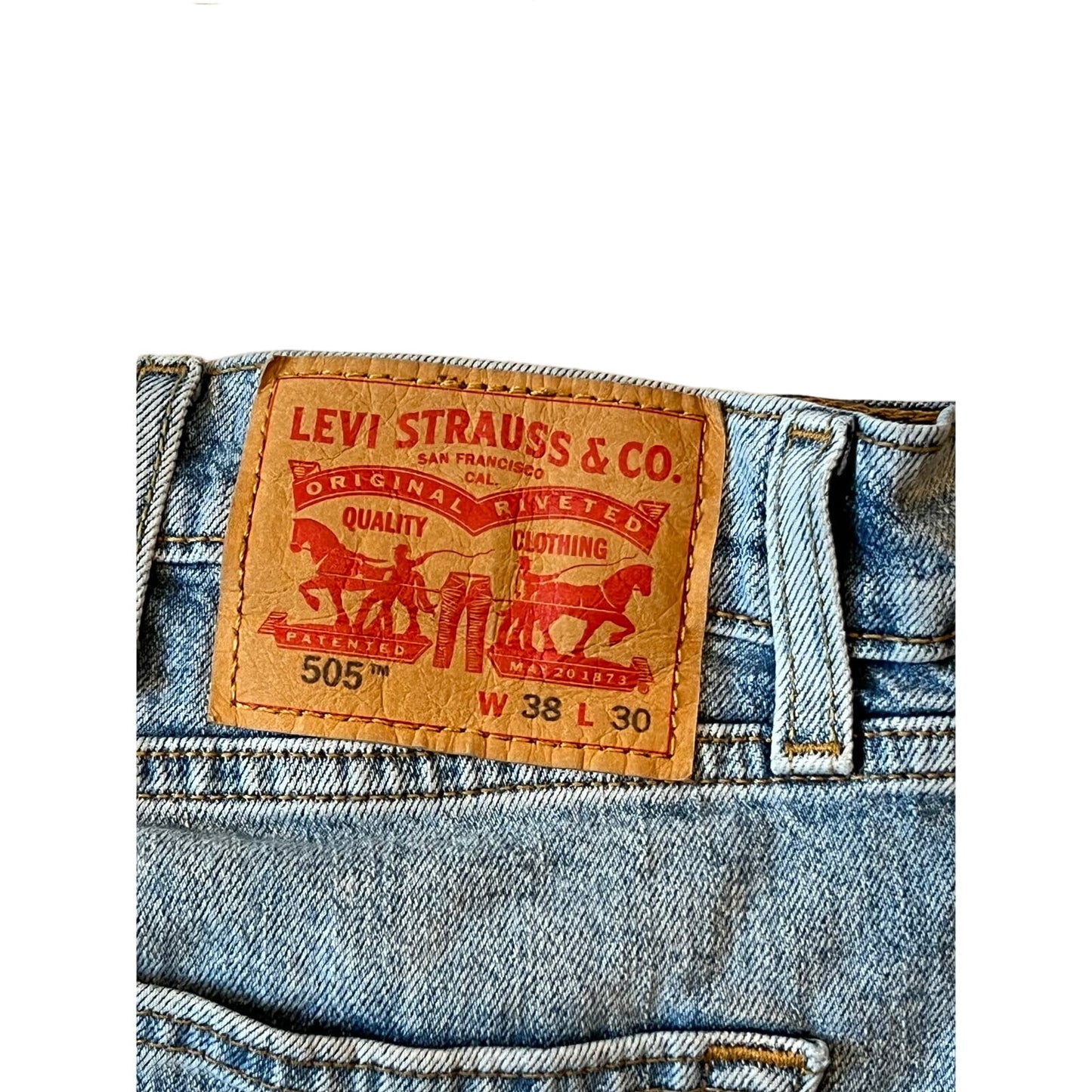 Levi's 505 Regular Straight Leg Jeans para hombre 38x30