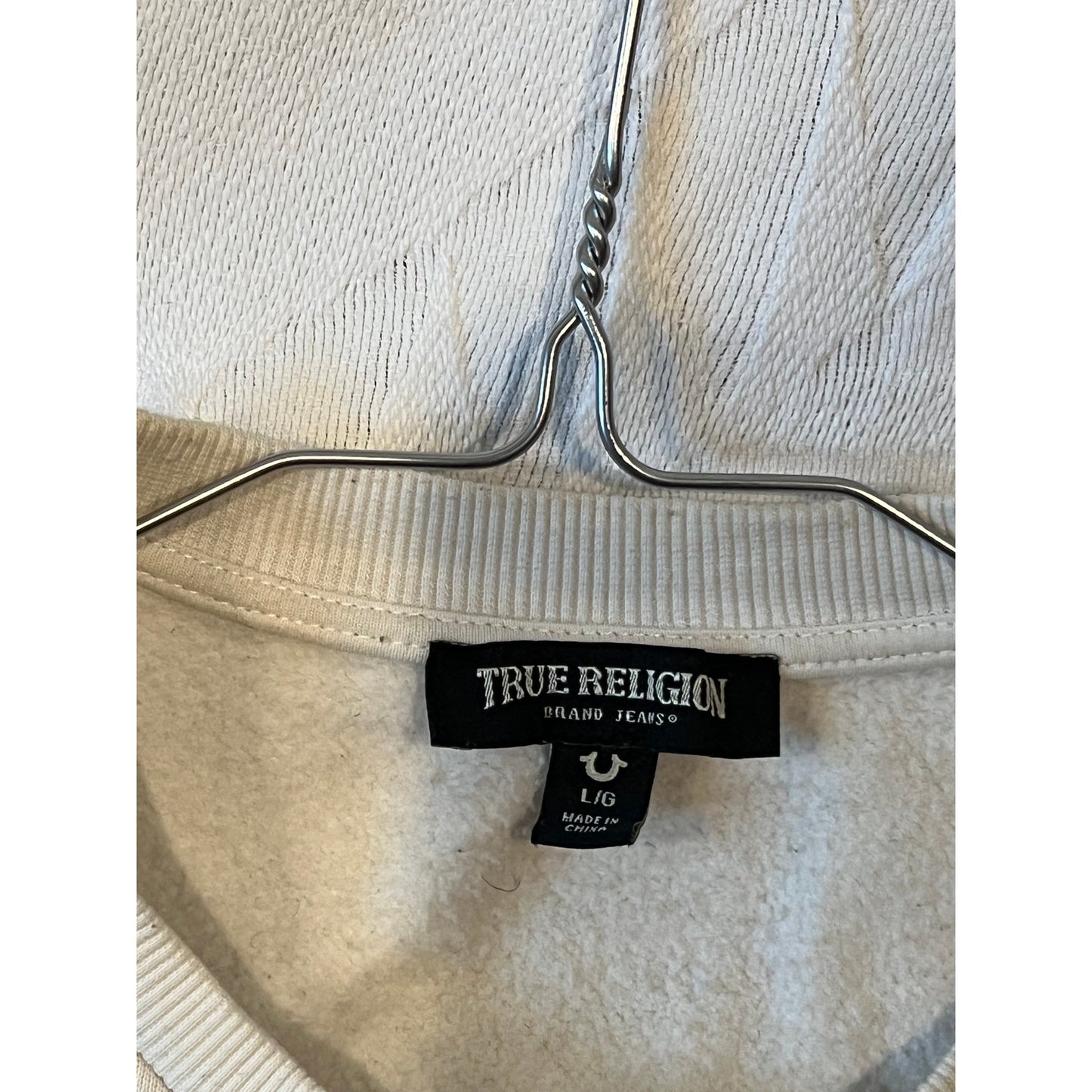 True Religion Crewneck White Sweatshirt Mens L