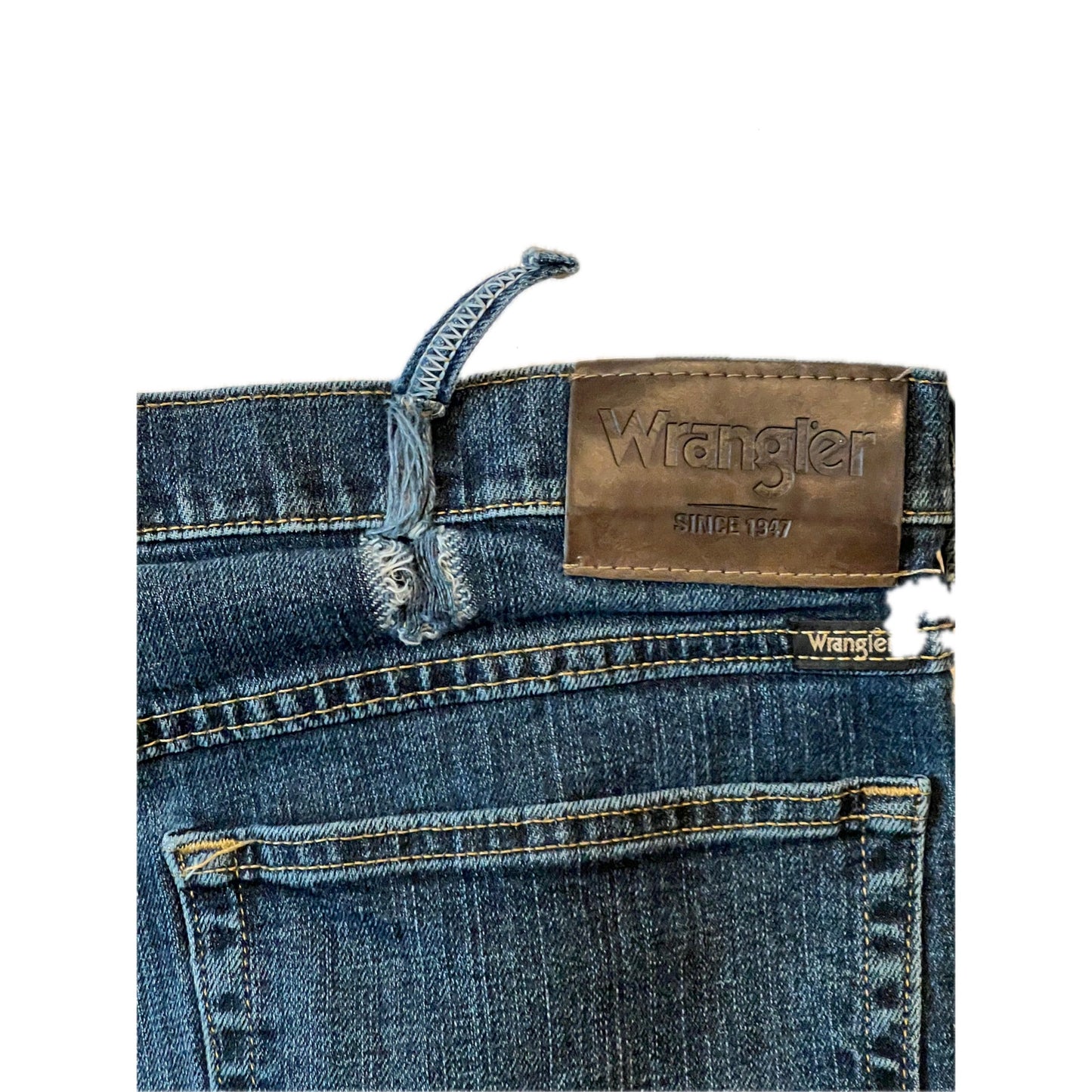 Wrangler Regular Fit Blue Jeans Mens 40x30