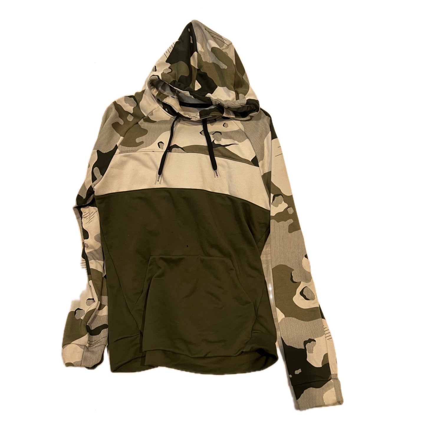 Nike Brown Gray Camo Pullover Hoodie Mens L