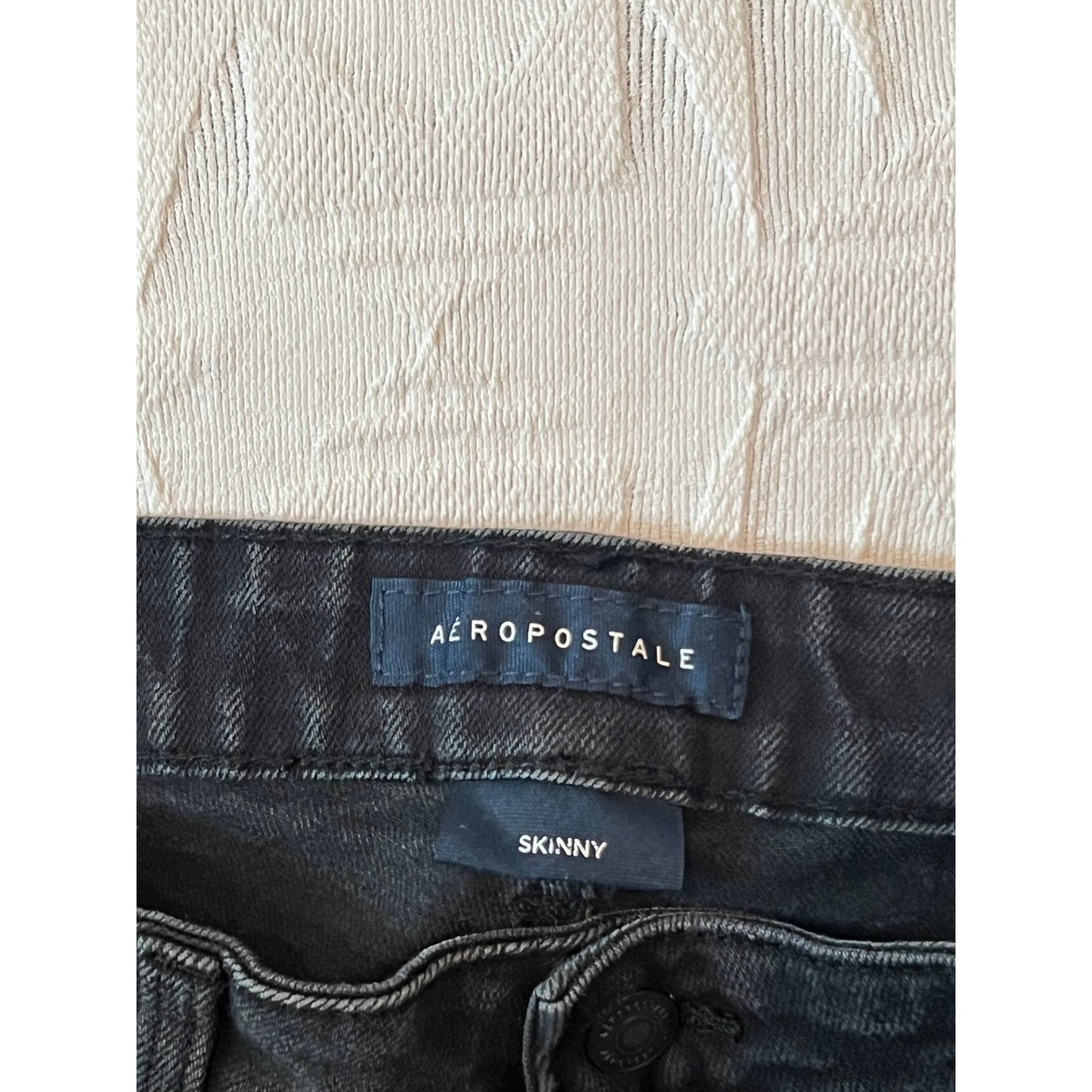 Aeropostale Skinny Black Jeans Mens 34x32