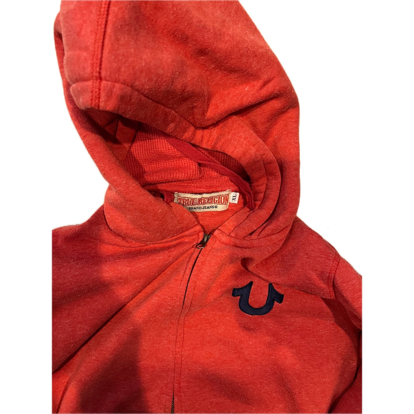 True Religion Burnt Orange Zip Up Track/Sweatsuit Womans Size XL