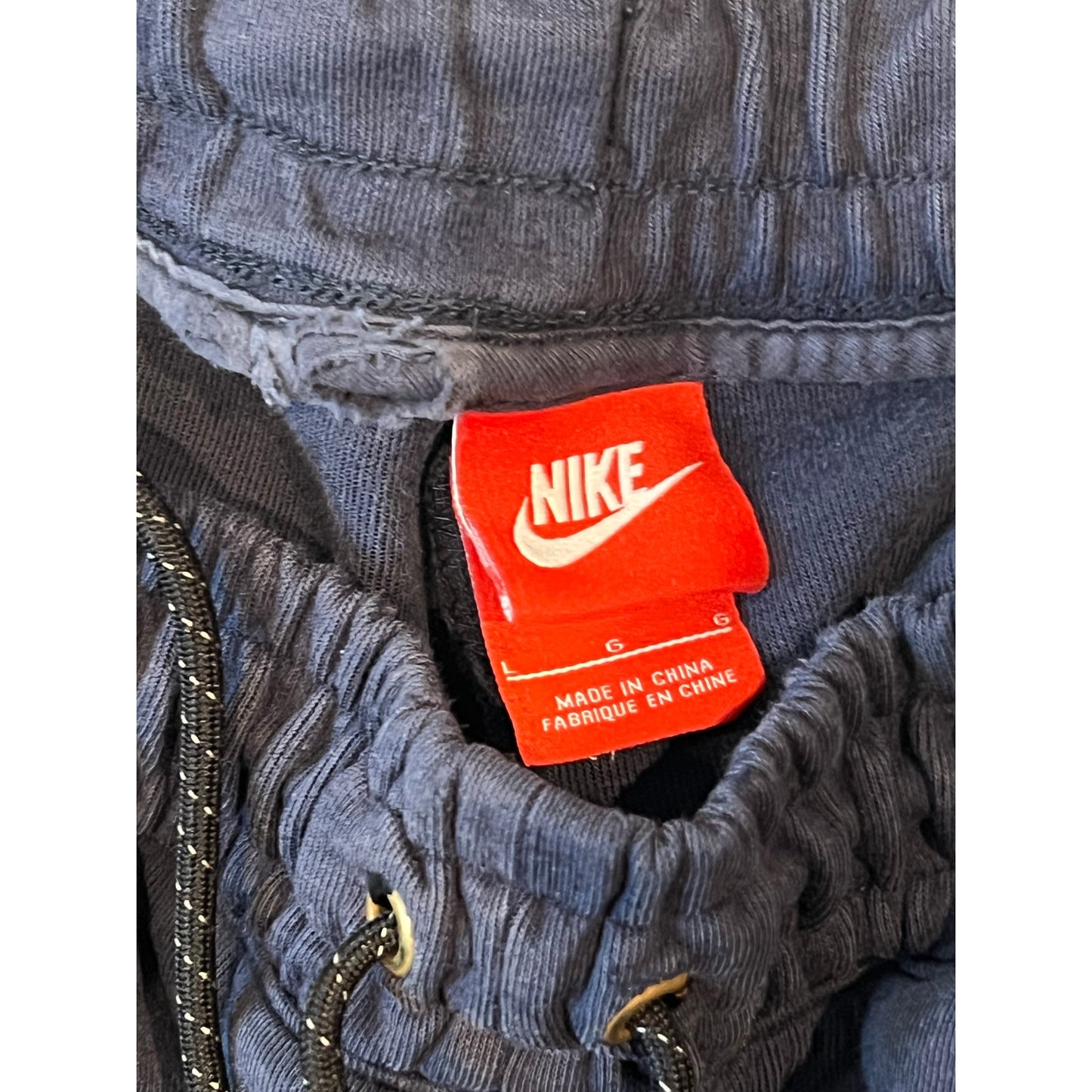 Nike Black Gray Cuffed Ankle Cargo Sweatpants Mens Size L