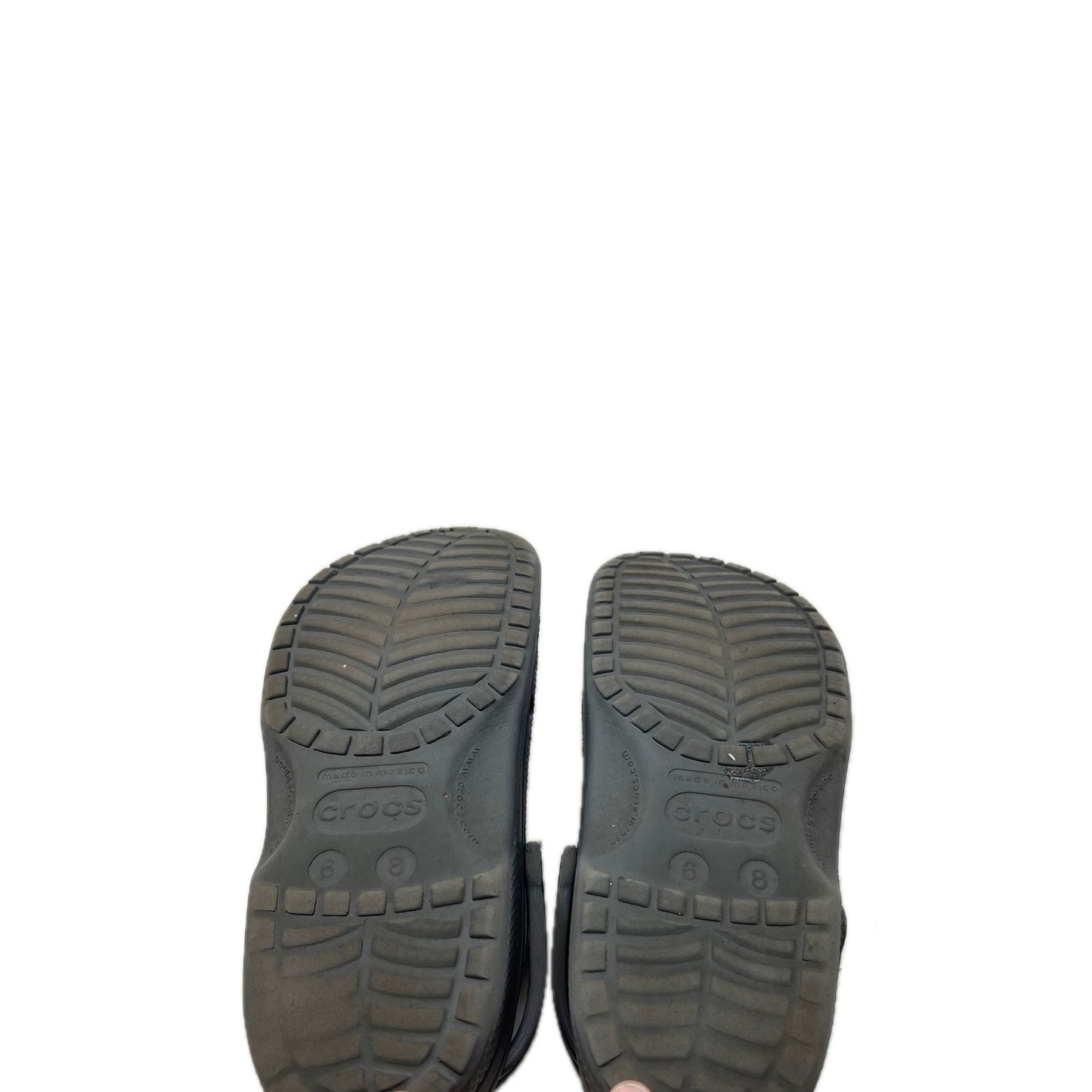 Crocs Charcoal Gray Slides Clogs Men's 6 Womans 8