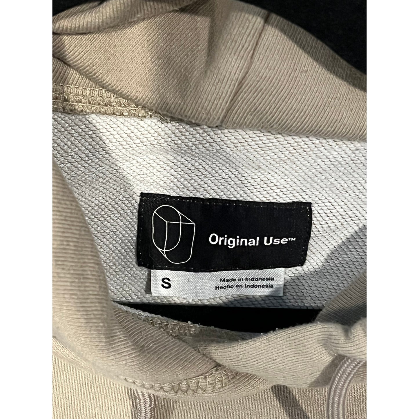 Original Use Beige Creme Pullover Hoodie Mens S