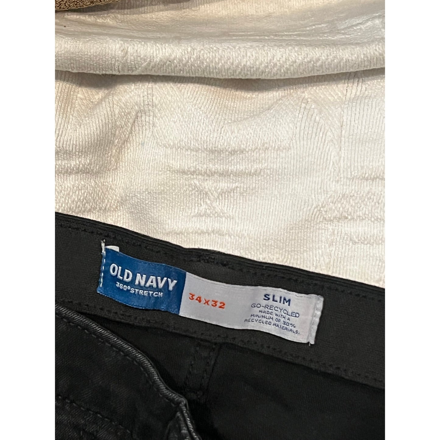 Old Navy Slim 360 Stretch Black Jean Mens 34x32