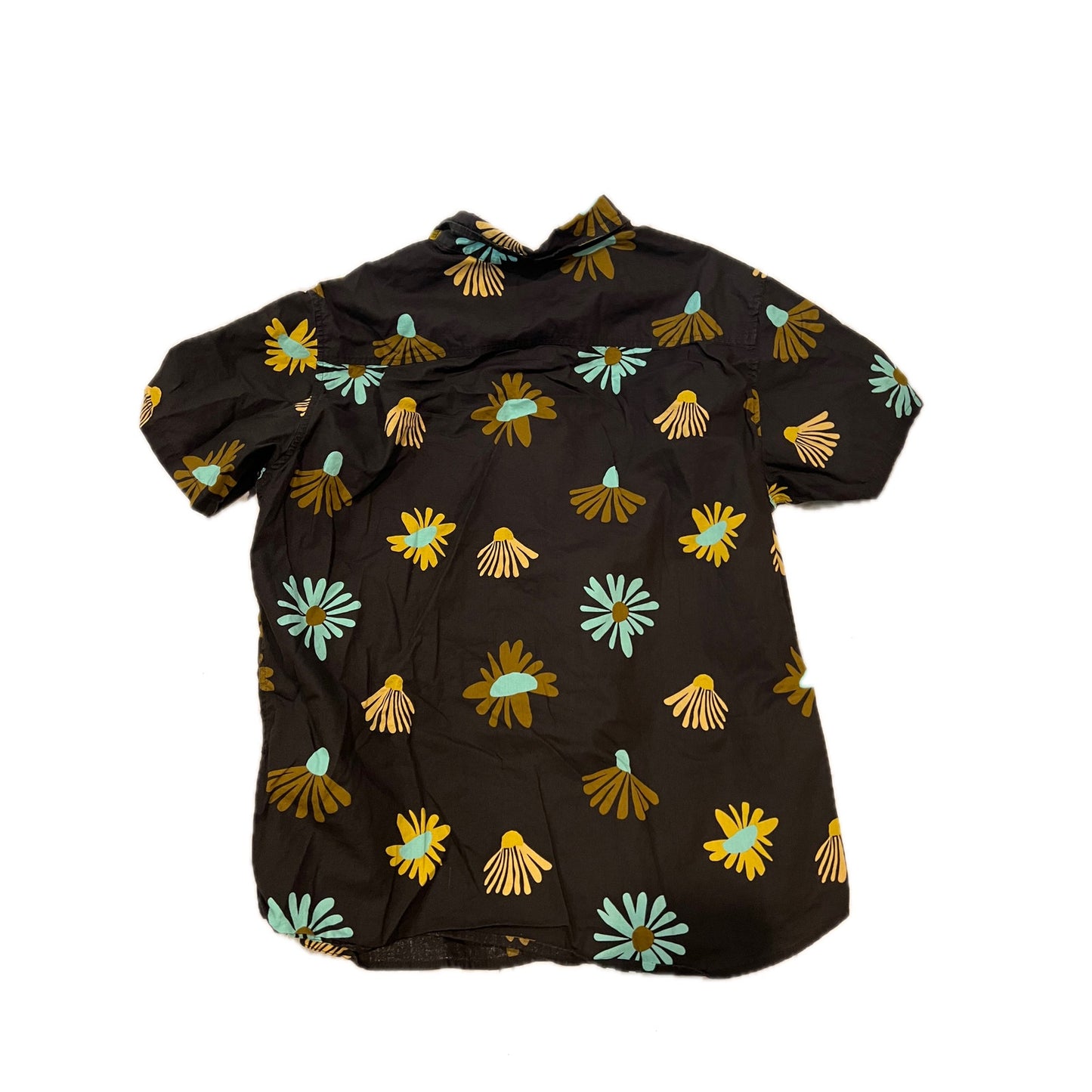 Hurley Black Floral Print Button-Up Shirt - Mens XL