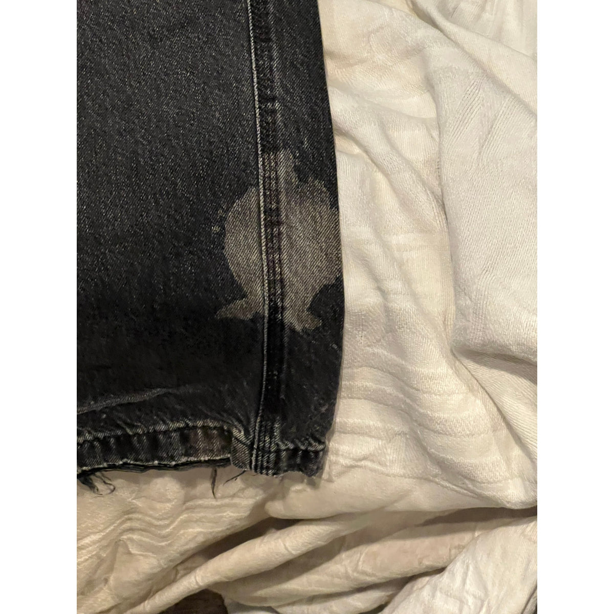 H&M Baggy Fit Distressed Black Jeans Mens 28x32