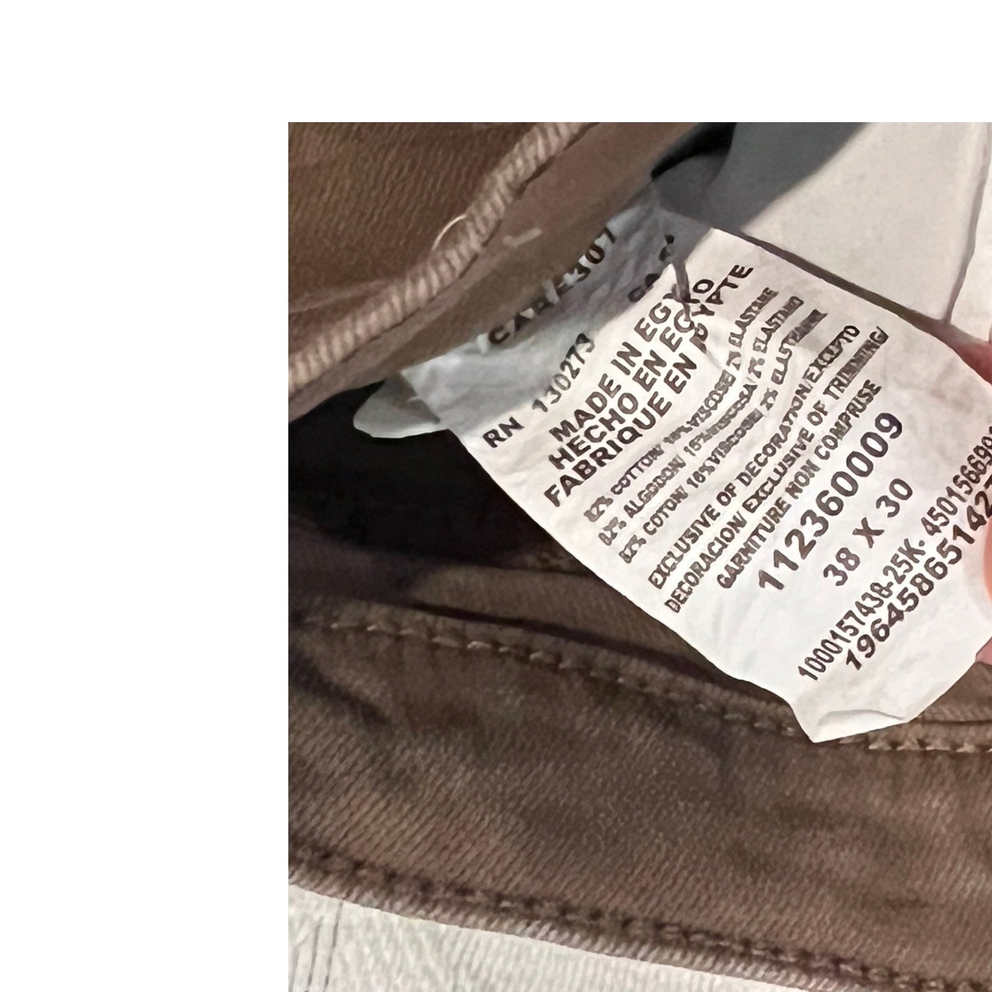 Wrangler Beige Athletic Fit Jeans Mens 38x30