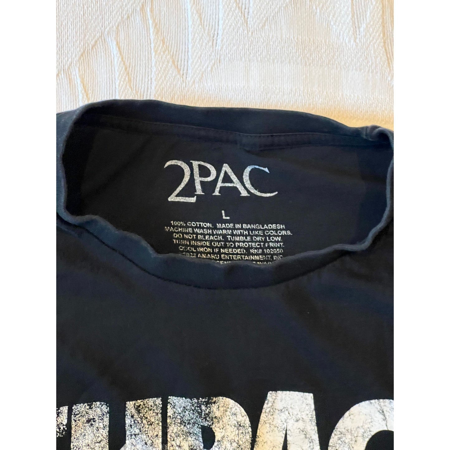 Tupac Praying Vintage 2Pac Black T-Shirt Mens L