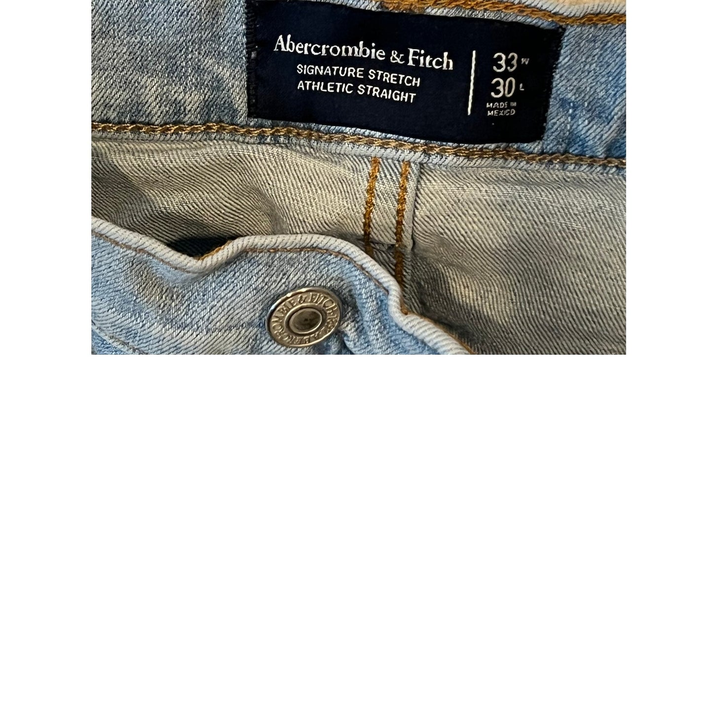 Abercrombie & Fitch Sig Stretch Athletic Straight Mens 33x30