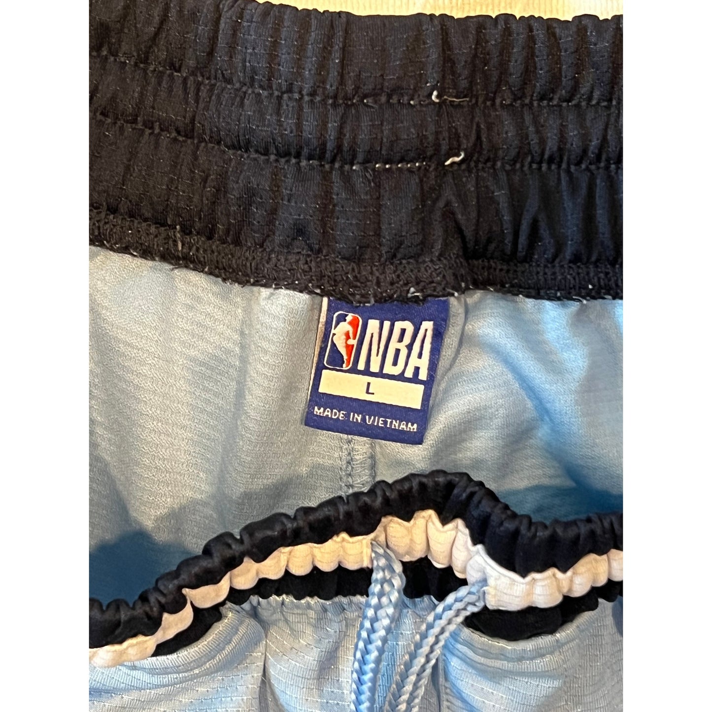 NBA Baby Blue Black Basketball Shorts, Men's L